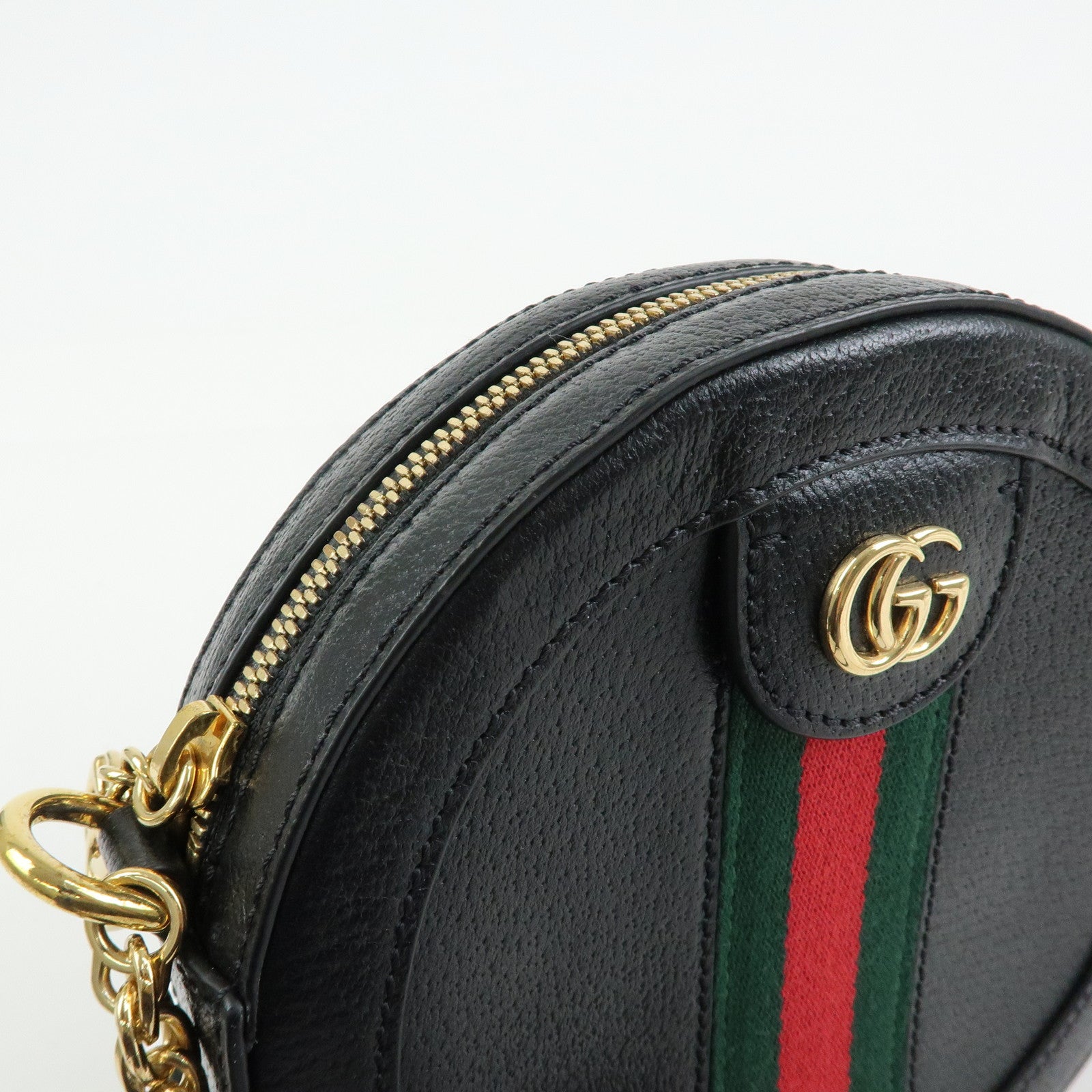 GUCCI Ophidia Sherry Mini Round Chain Shoulder Crossbody Bag 550618