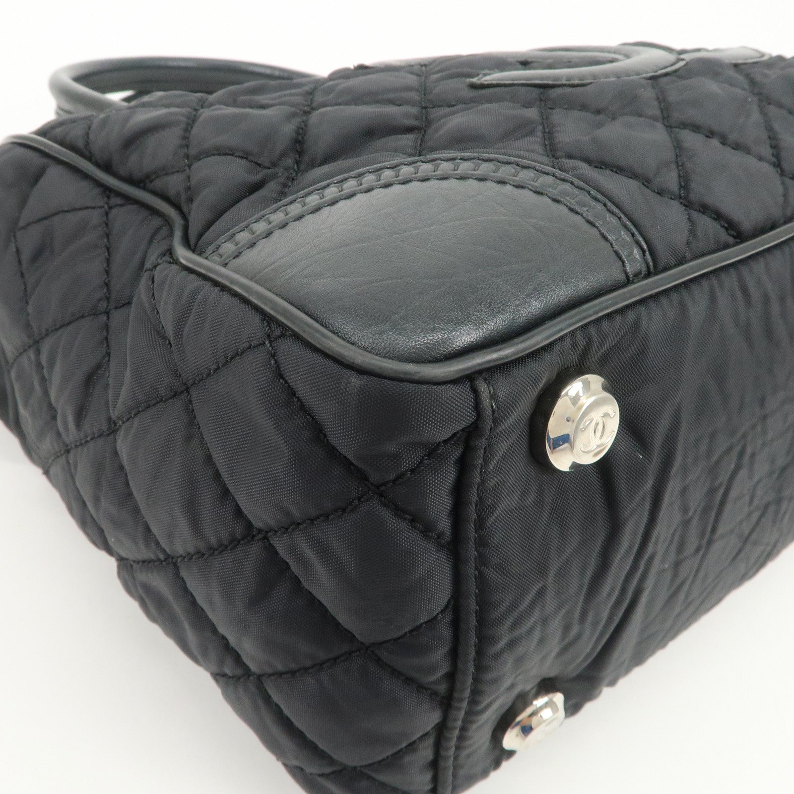 CHANEL Paris New York Nylon Leather Tote Bag Shoulder Bag A33100
