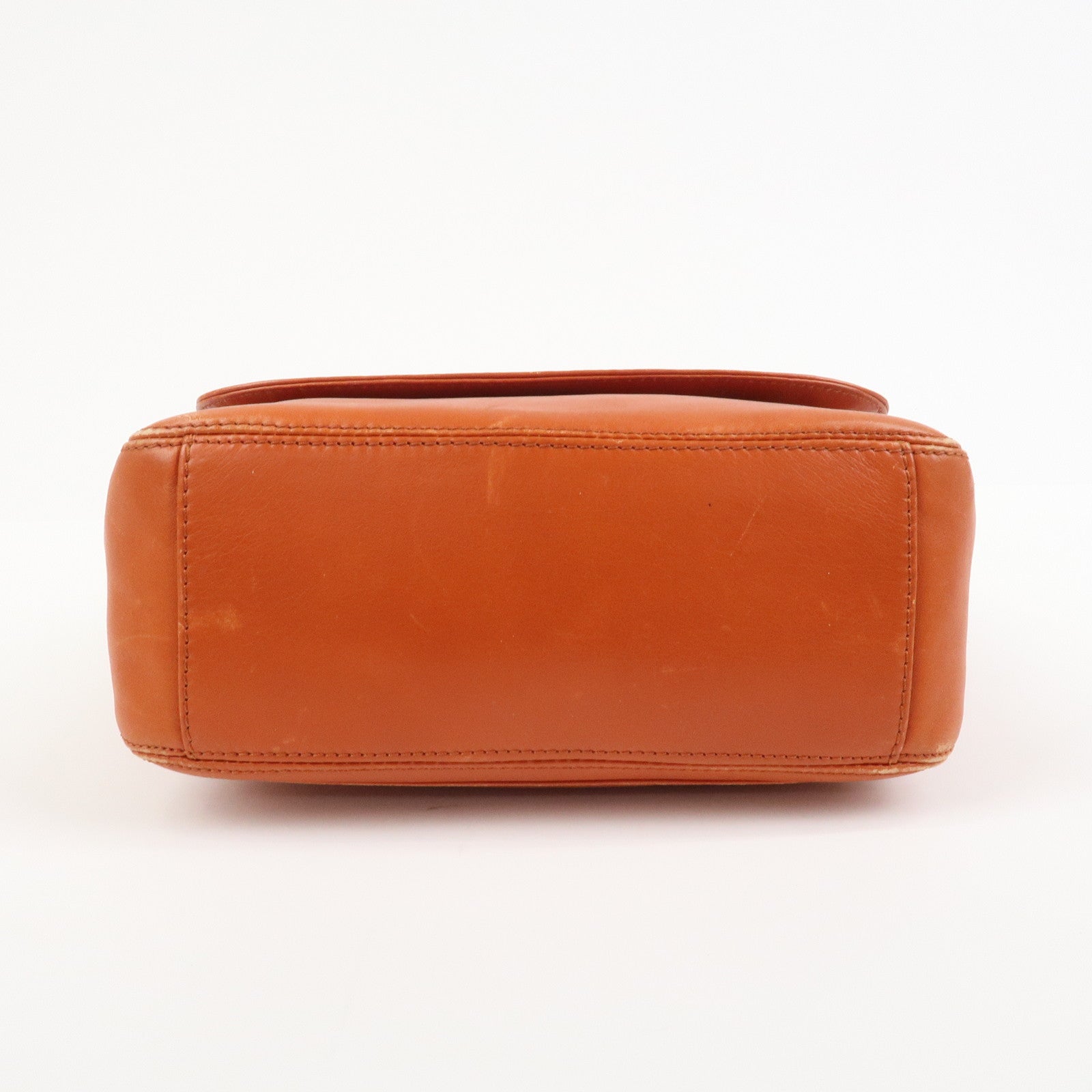 CHANEL COCO Mark Calf Leather Shoulder Bag Hand Bag Brown