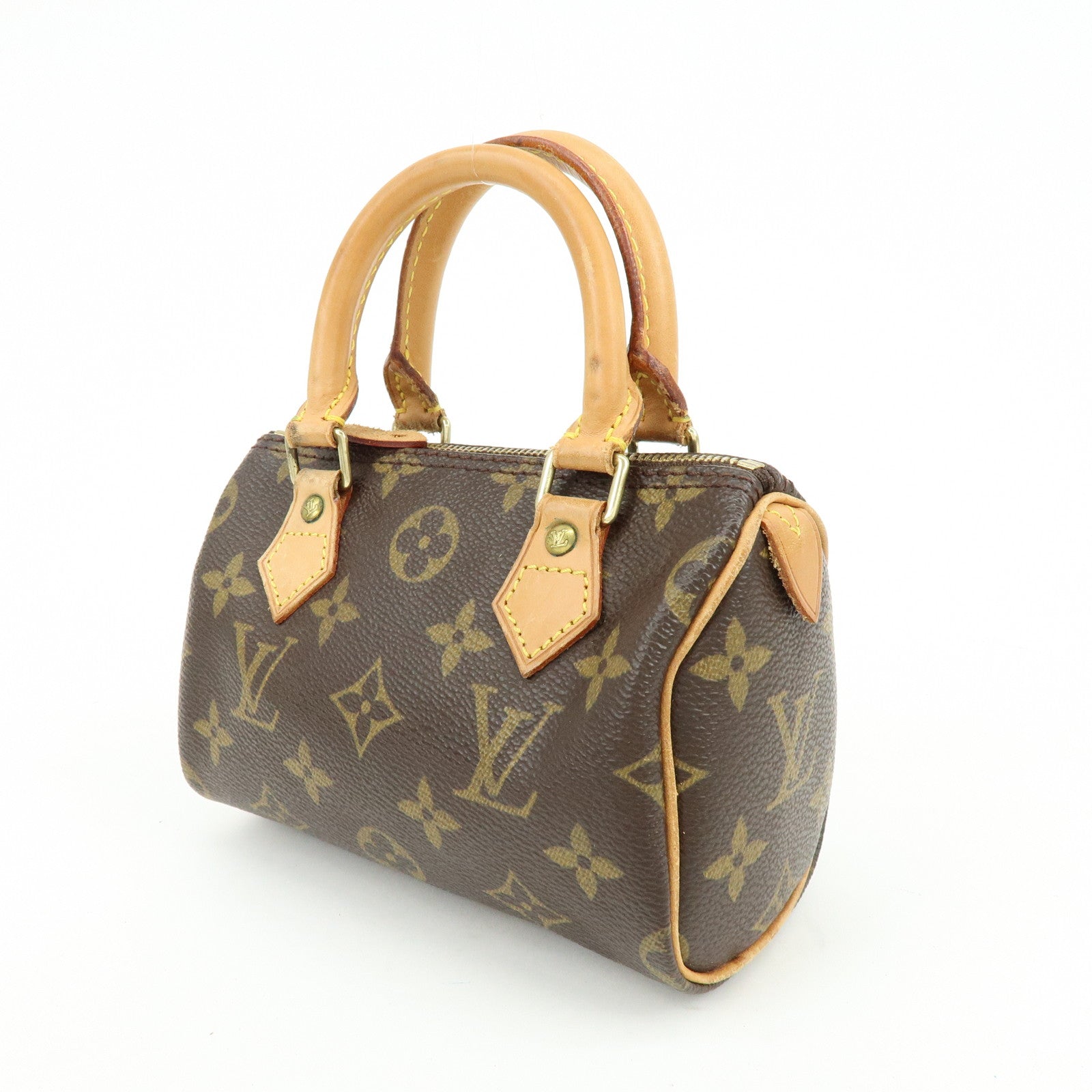 Louis Vuitton Monogram Mini Speedy Hand Bag Brown M41534