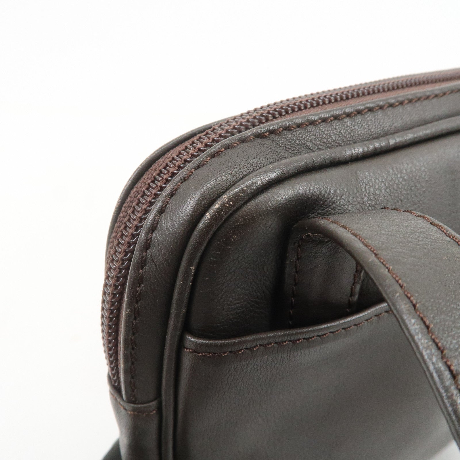 LOEWE Anagram Suede Leather Shoulder Bag Crossbody Bag Brown