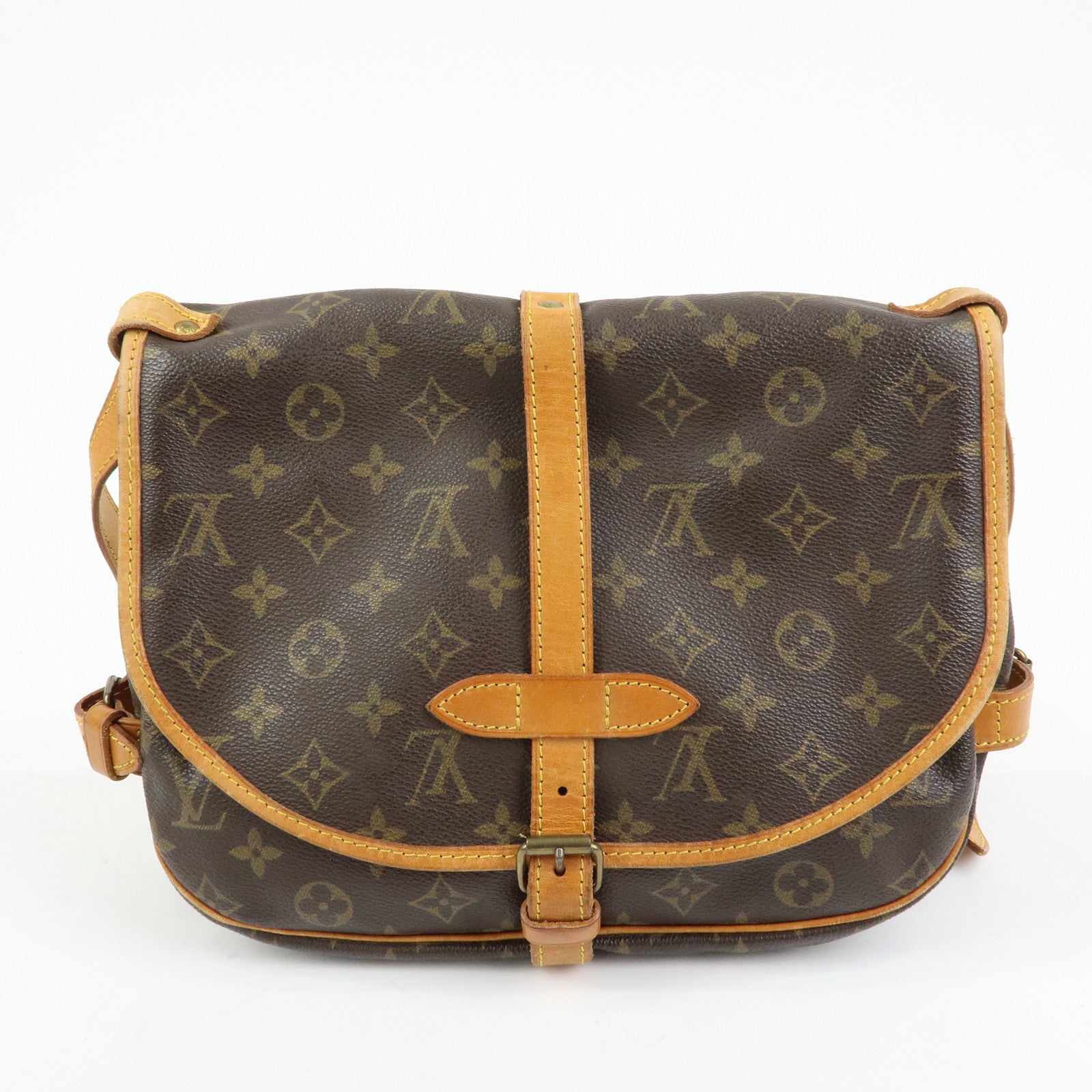 Louis Vuitton Monogram Saumur 30 Canvas Shoulder Bag Brown M42256