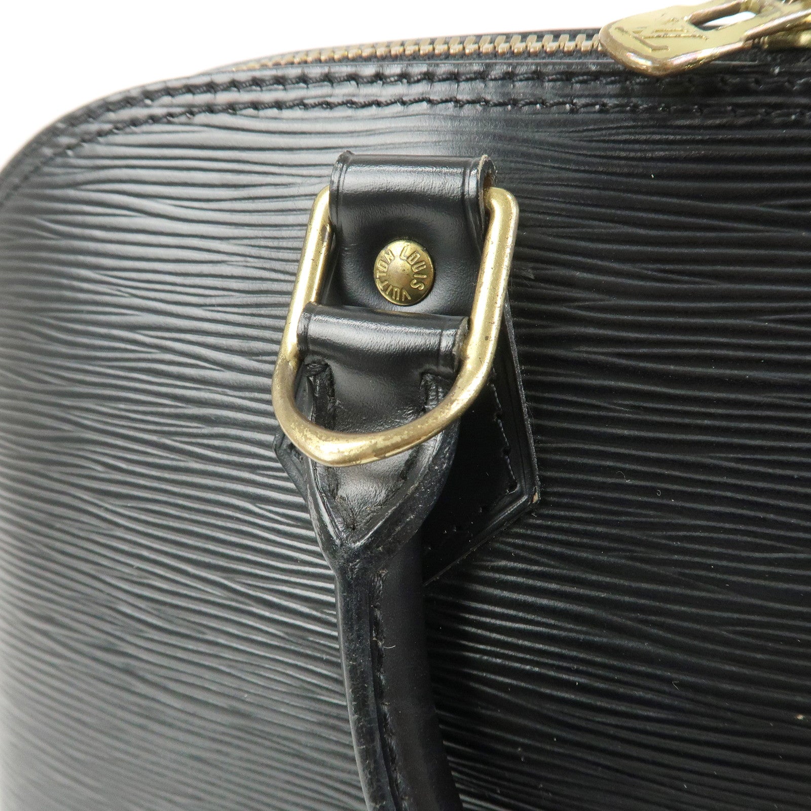Louis Vuitton Epi Leather Alma MM Hand Bag Noir Black M52142