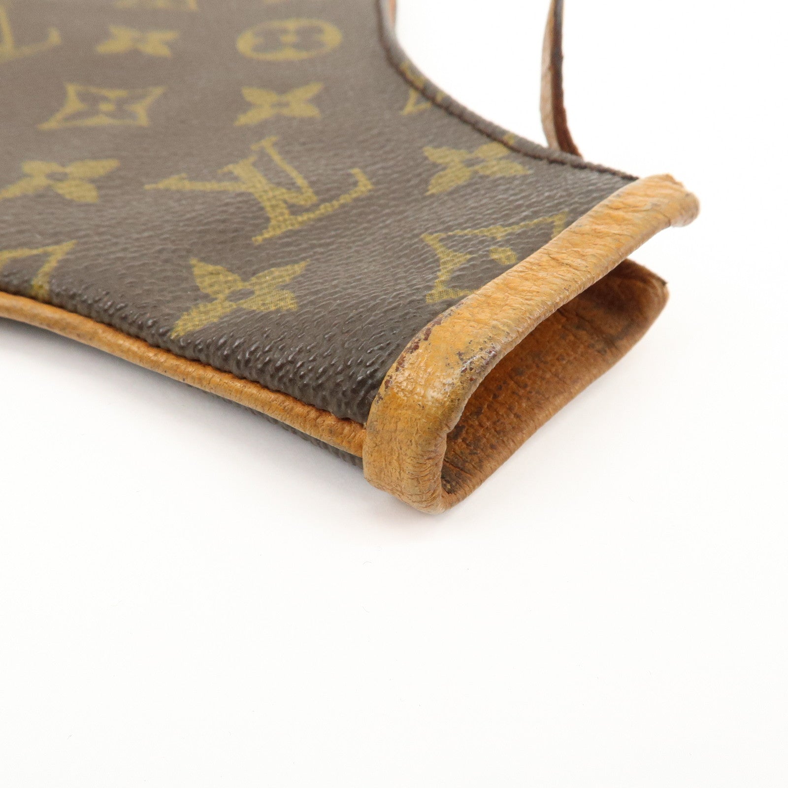 Louis Vuitton Monogram Canvas Leather Racket Case Brown Used