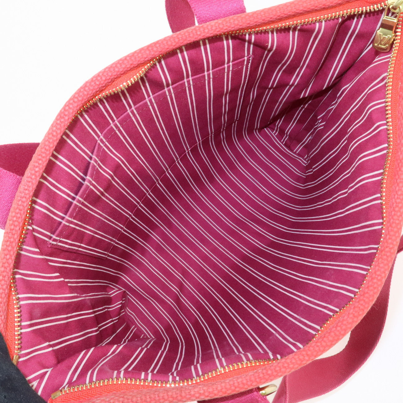 Louis Vuitton Antigua Cabas MM Tote Bag Hand Bag Rouge M40034 Used