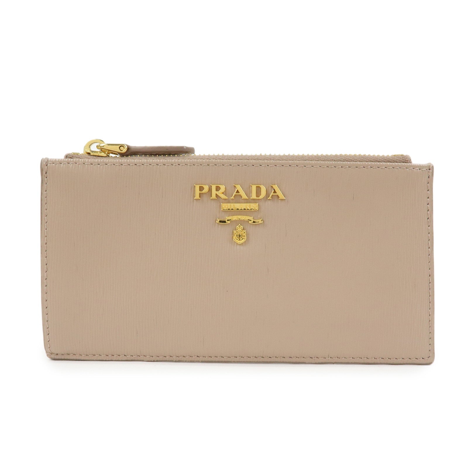 PRADA Leather Fragment Case Card Case Card Holder Pink 57884