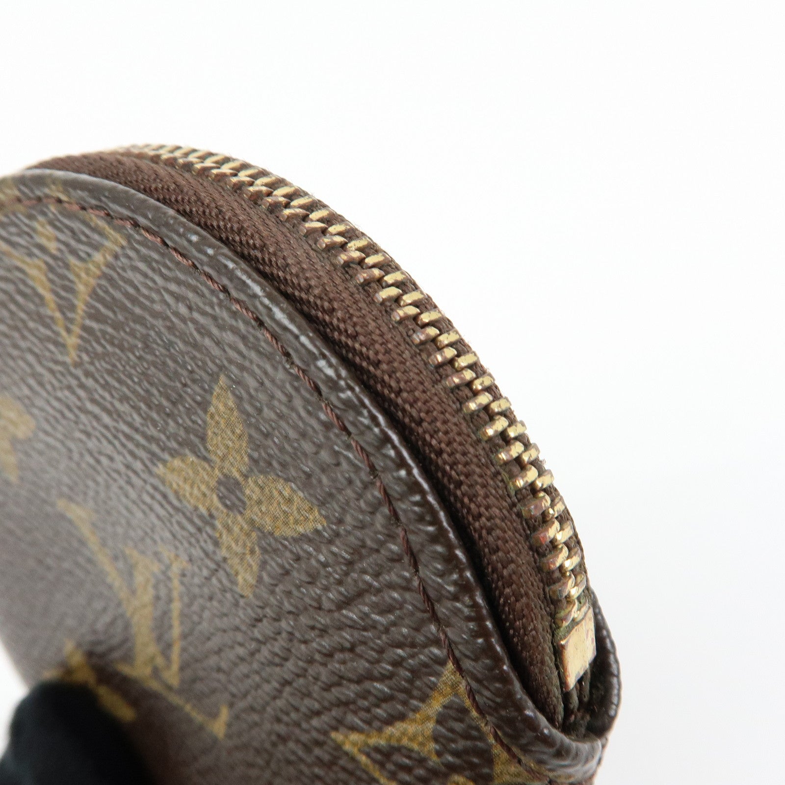Louis Vuitton Monogram Porte Monnaie Rond Coin Case Brown M61926
