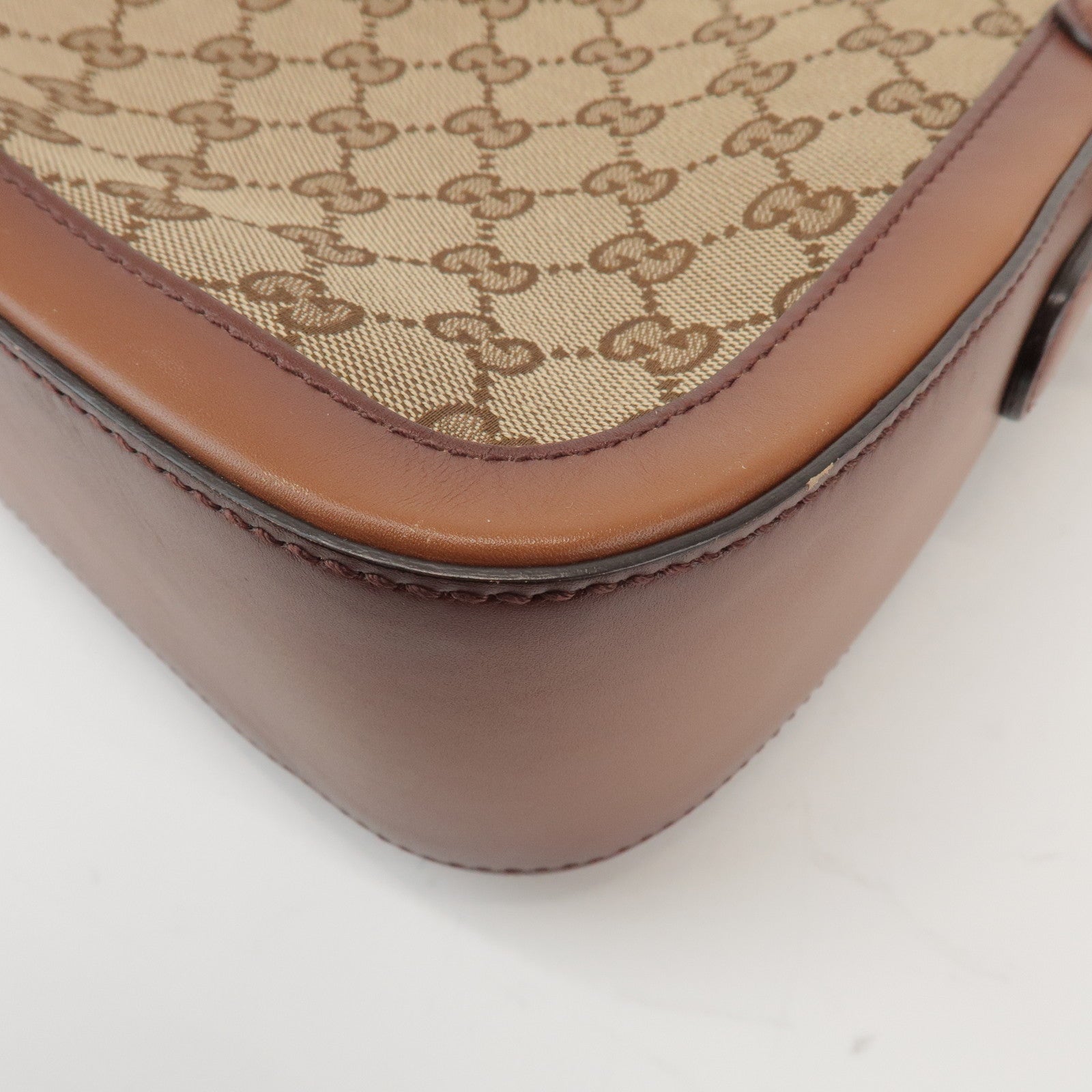 GUCCI Sherry GG Canvas Leather Lady Web Shoulder Bag 383848