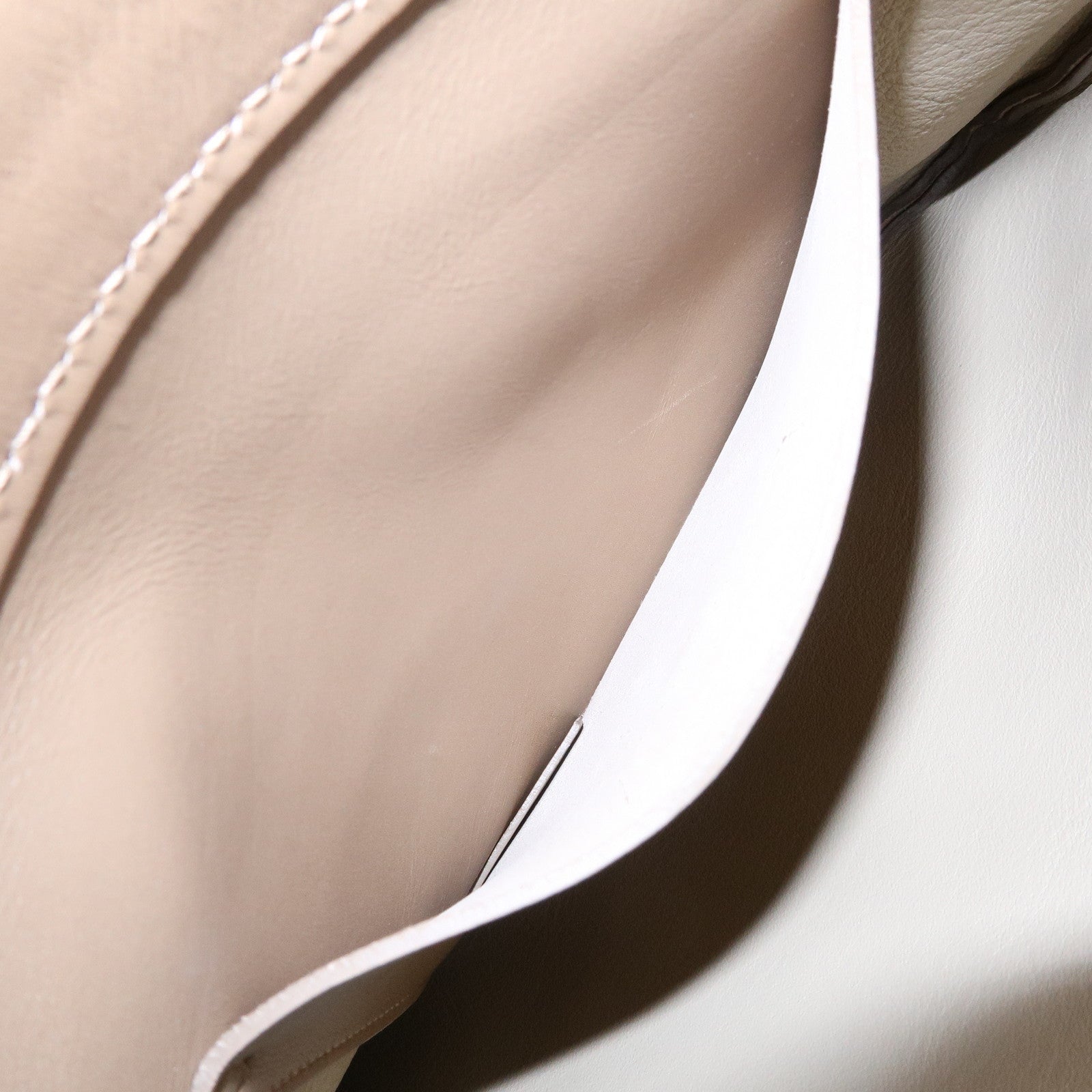 SAINT LAURENT PARIS Suede Leather Shoulder Crossbody Bag Beige