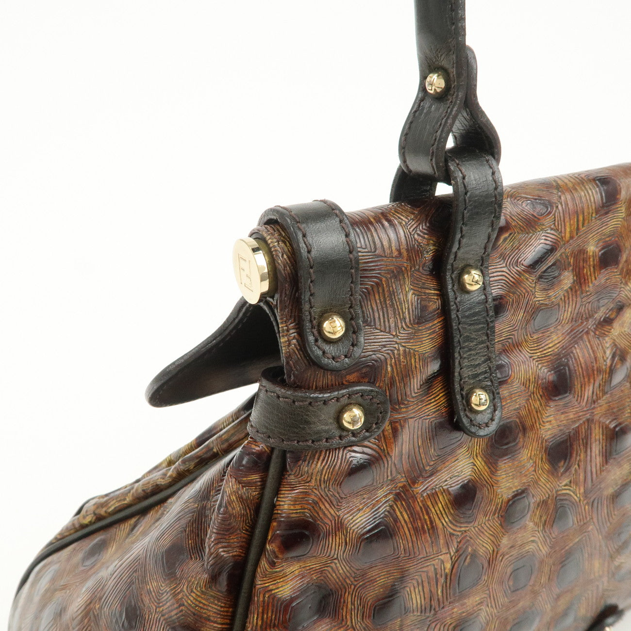 FENDI Bolsa Magic Hand Bag Shoulder Bag Brown 8BN144