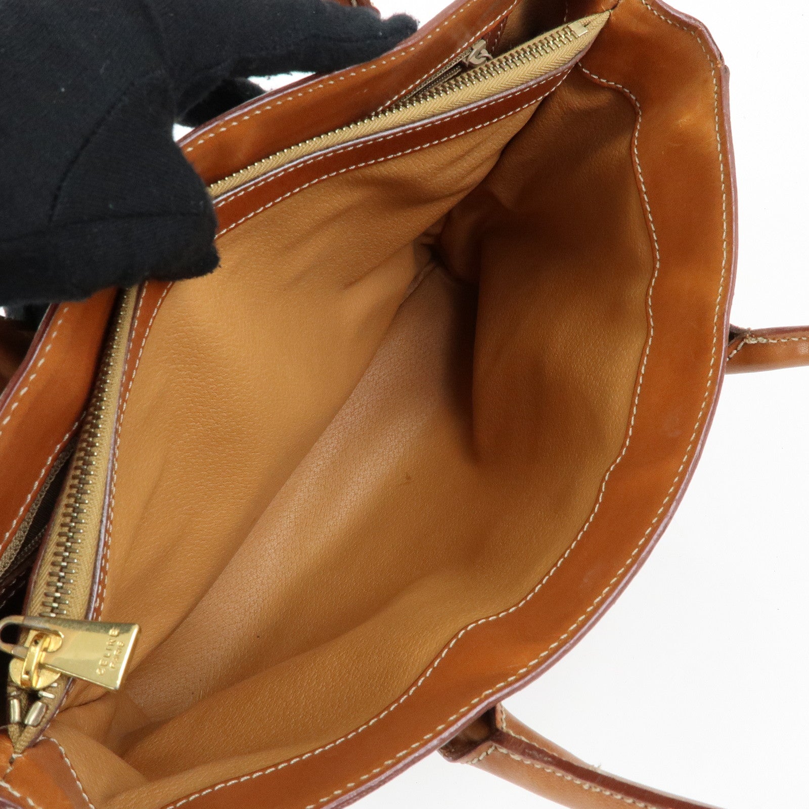 CELINE Macadam PVC Leather Tote Bag Hand Bag Brown