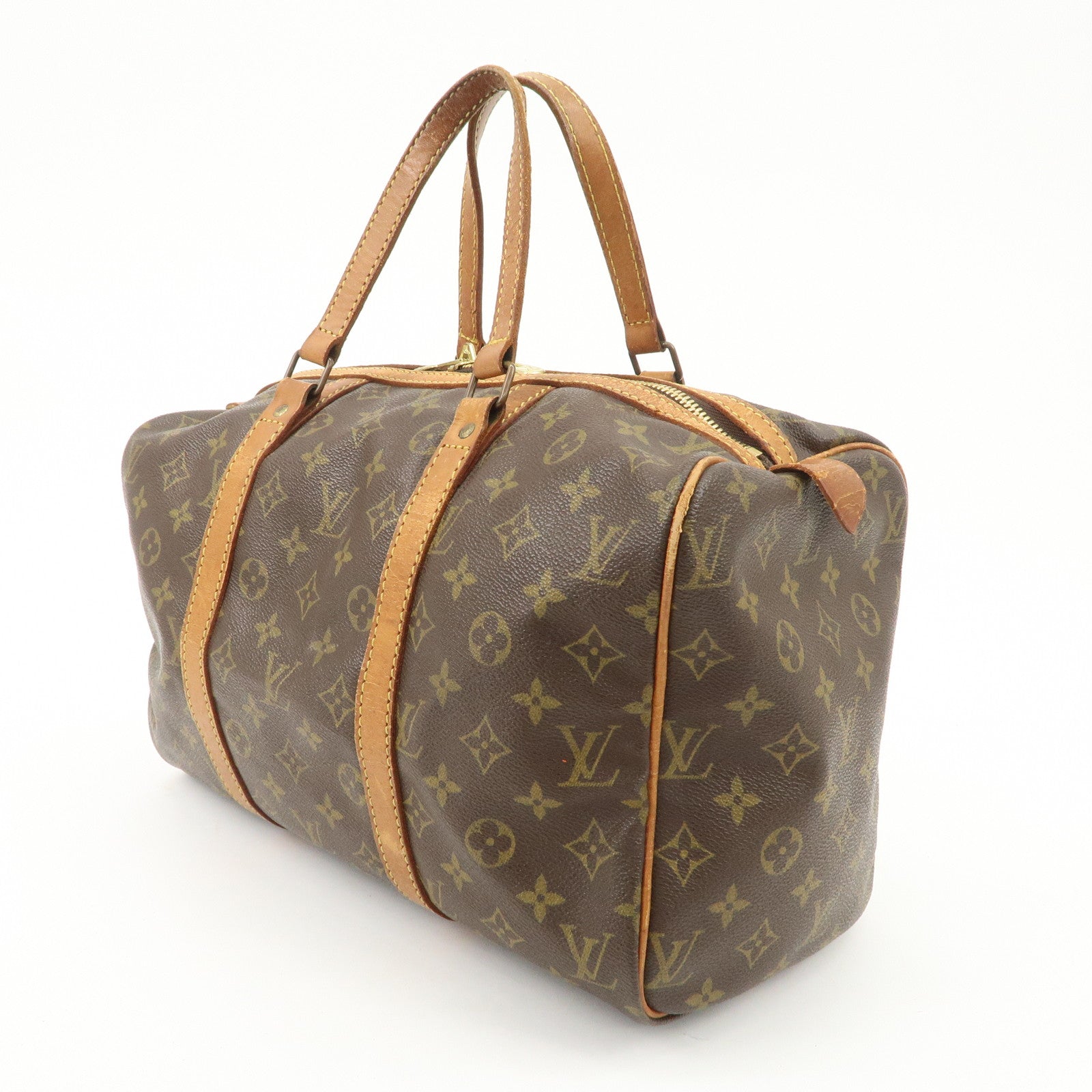 Louis Vuitton Monogram Sac Souple 35 Boston Bag Brown M41626
