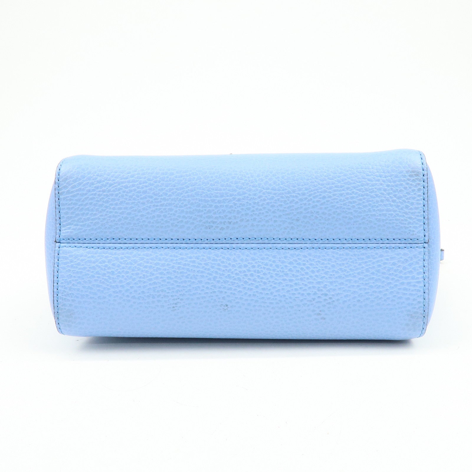 GUCCI Interlocking G Leather 2Way Bag Hand Bag Light Blue 368827