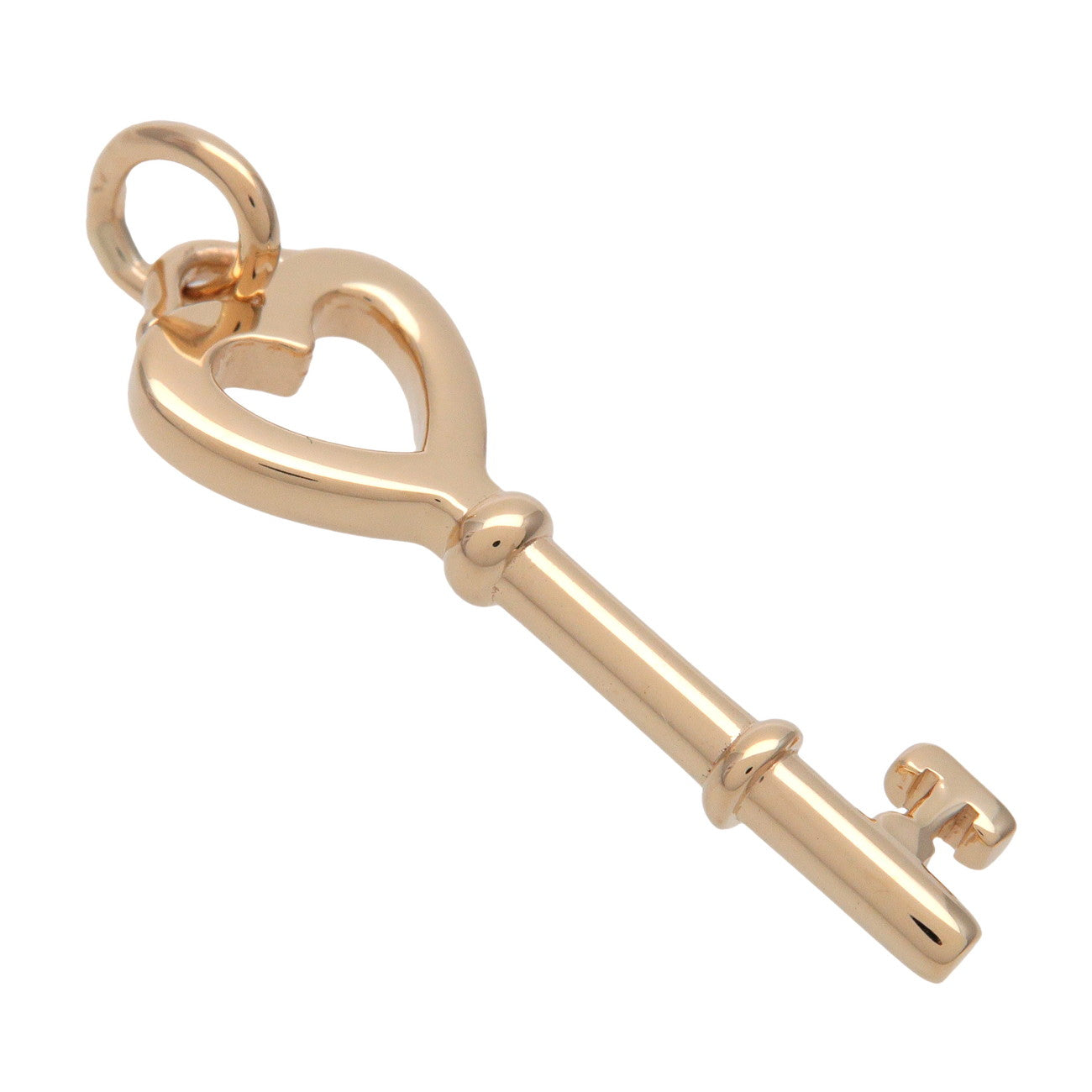 Tiffany & Co Heart Key Necklace Top Pendant Top 750YG Yellow Gold