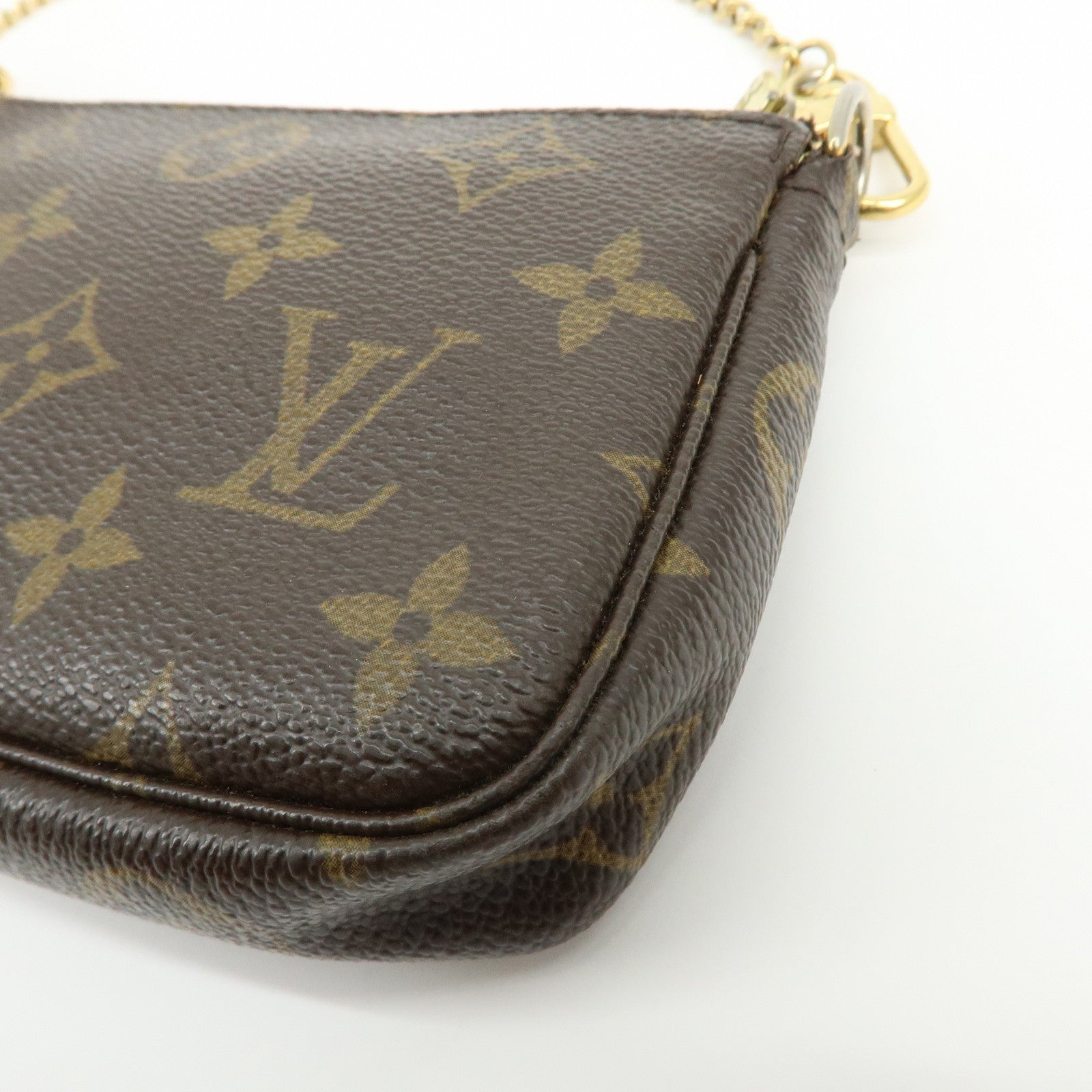 Louis Vuitton Monogram Mini Pochette Accessoires Hand Bag M58009