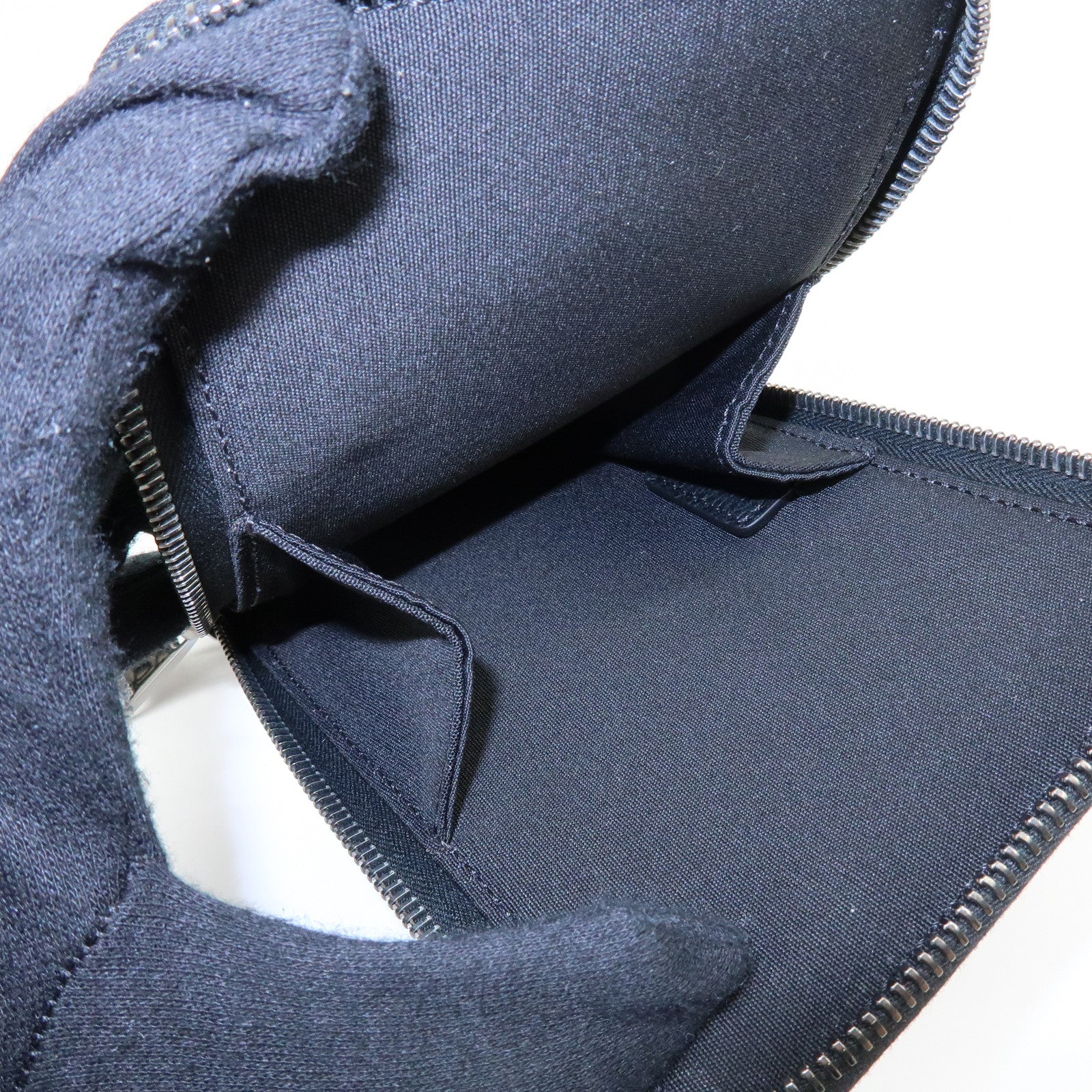 Christian Dior Saddle Oblique Canvas Leather Waist Bag Black Beige