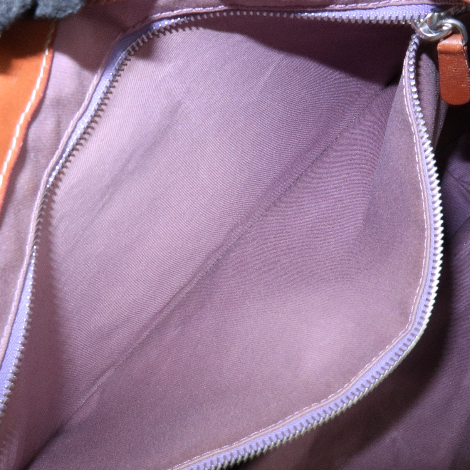 CELINE Flower Canvas Leather Tote Bag Shoulder Bag Brown Natural