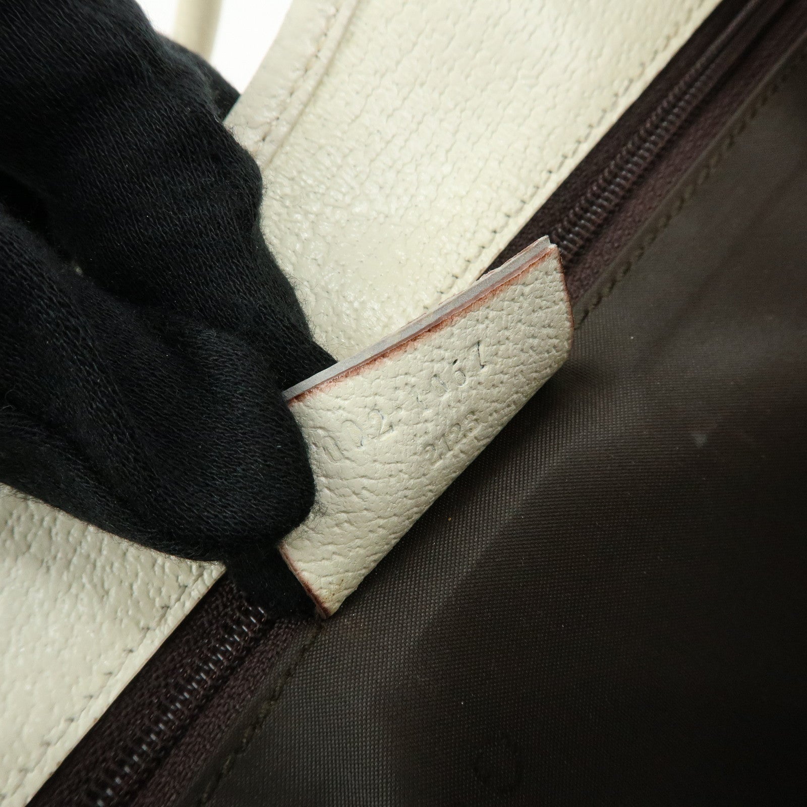 GUCCI Jackie Canvas Leather Shoulder Bag Hand Bag Beige 002.1067
