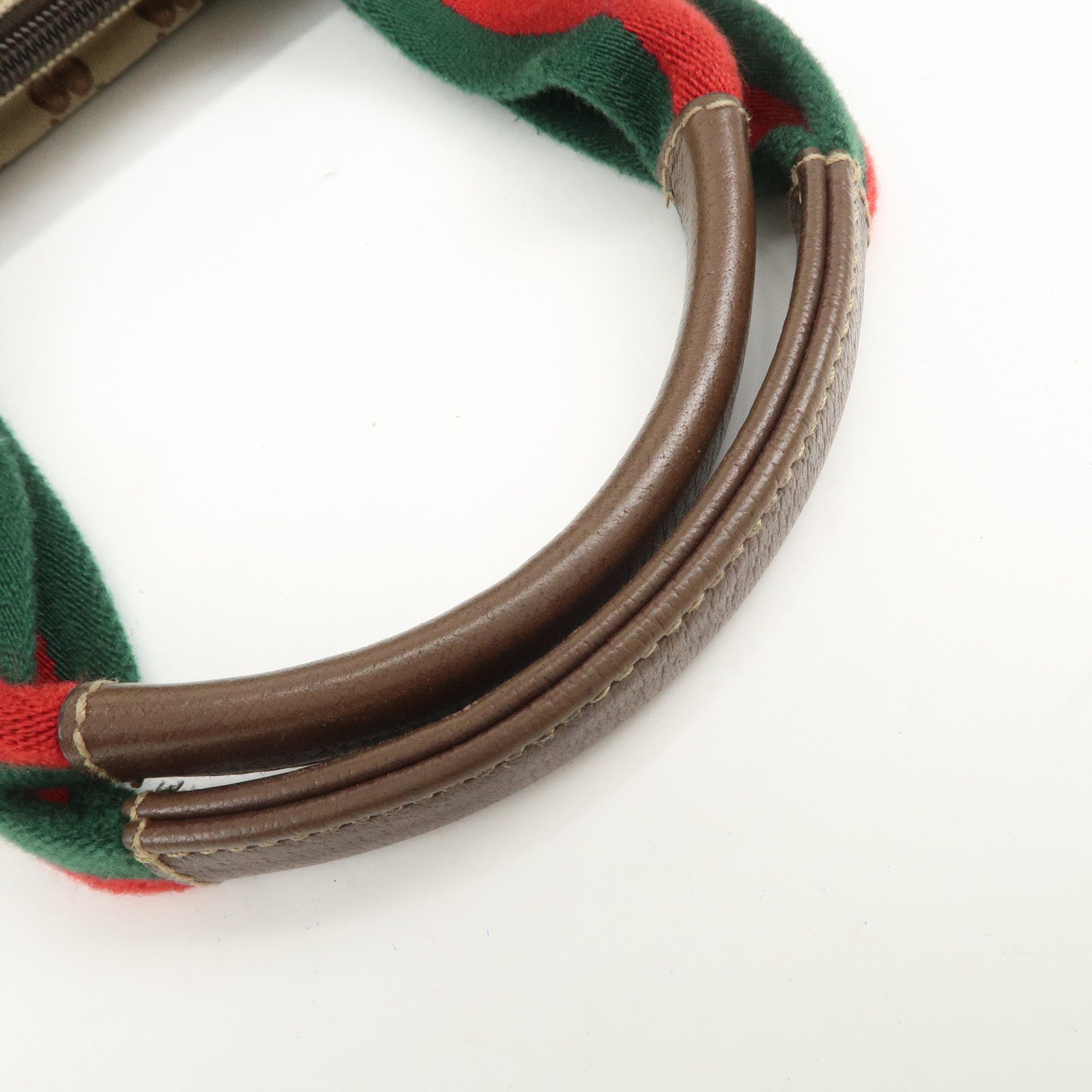 GUCCI Sherry GG Canvas Leather Tote Bag Shoulder Bag Brown 131231