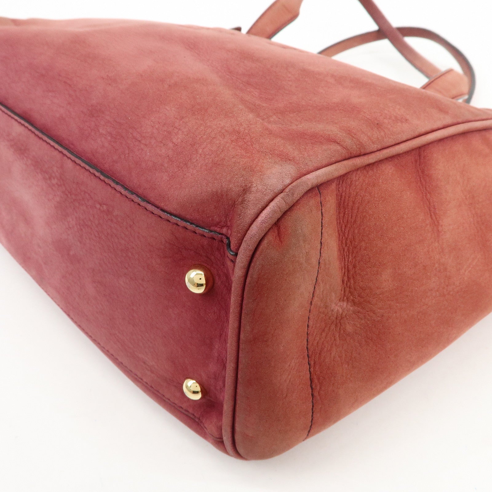 LOEWE Heritage Suede Tote Bag Shoulder Bag Brown