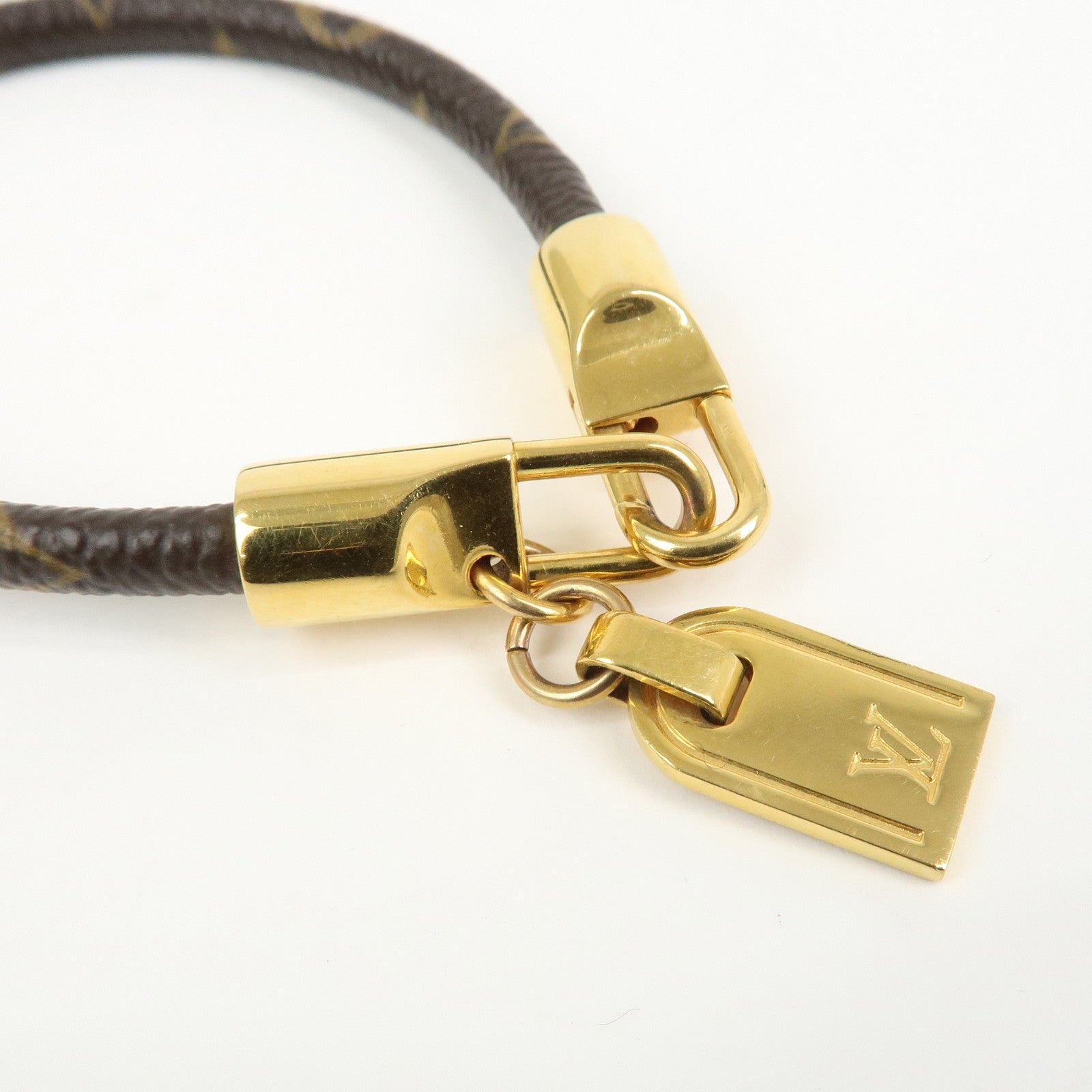 Louis Vuitton Monogram Bracelet Lock It Brown M6605