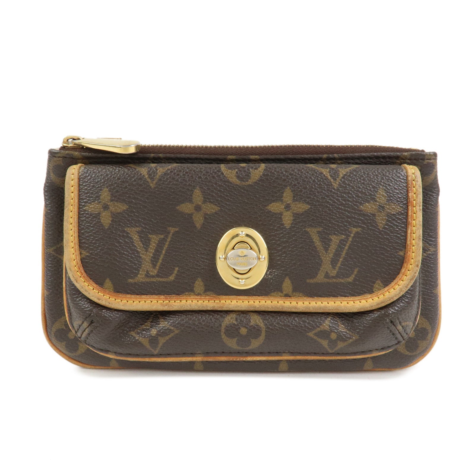 Louis Vuitton Monogram Pochette Tikal Pouch Purse Brown M60019