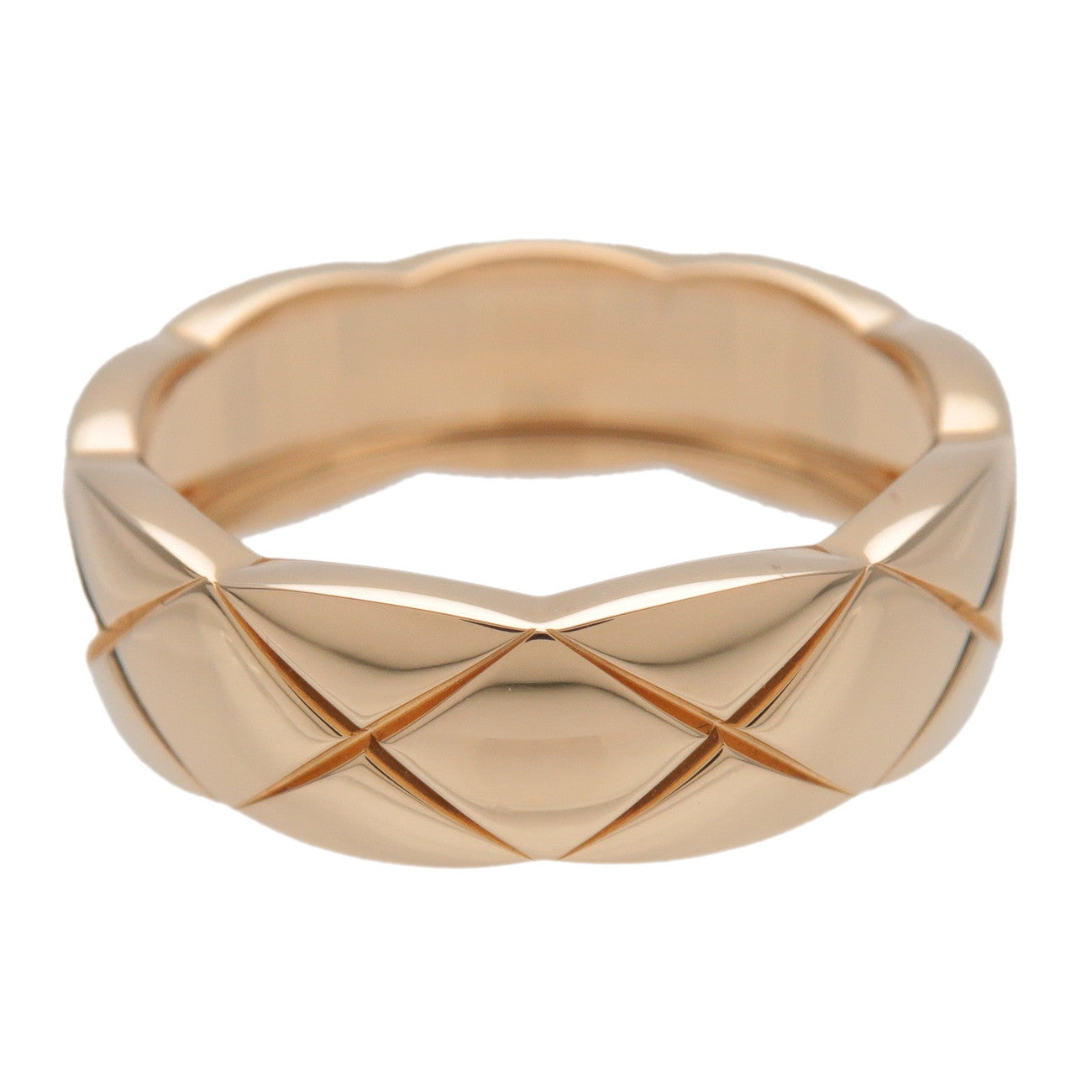 CHANEL COCO Crush Ring Medium #57 K18YG Yellow Gold US8 EU57 J10571