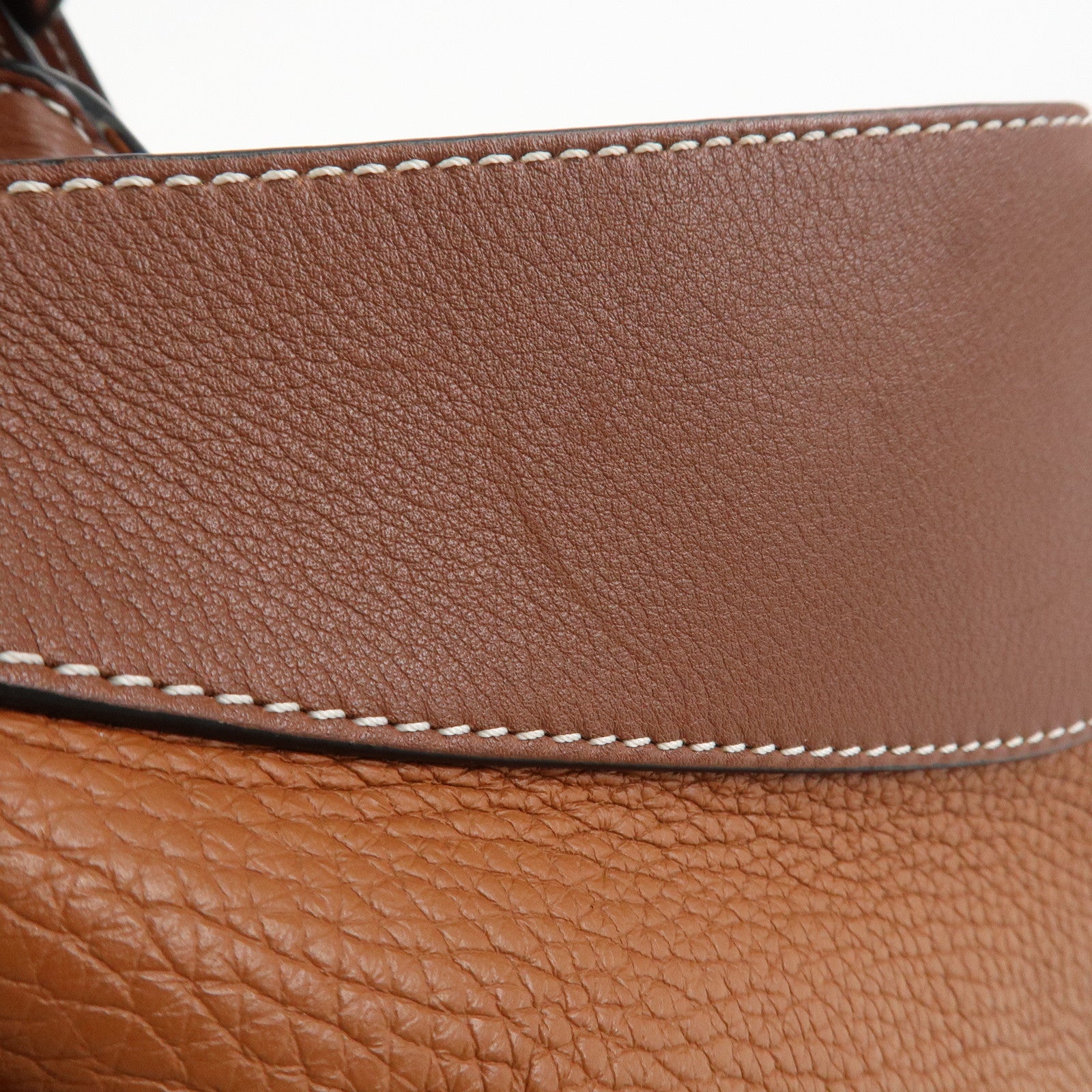 LOEWE Anagram Leather Hammock Small Shoulder Bag Brown Used