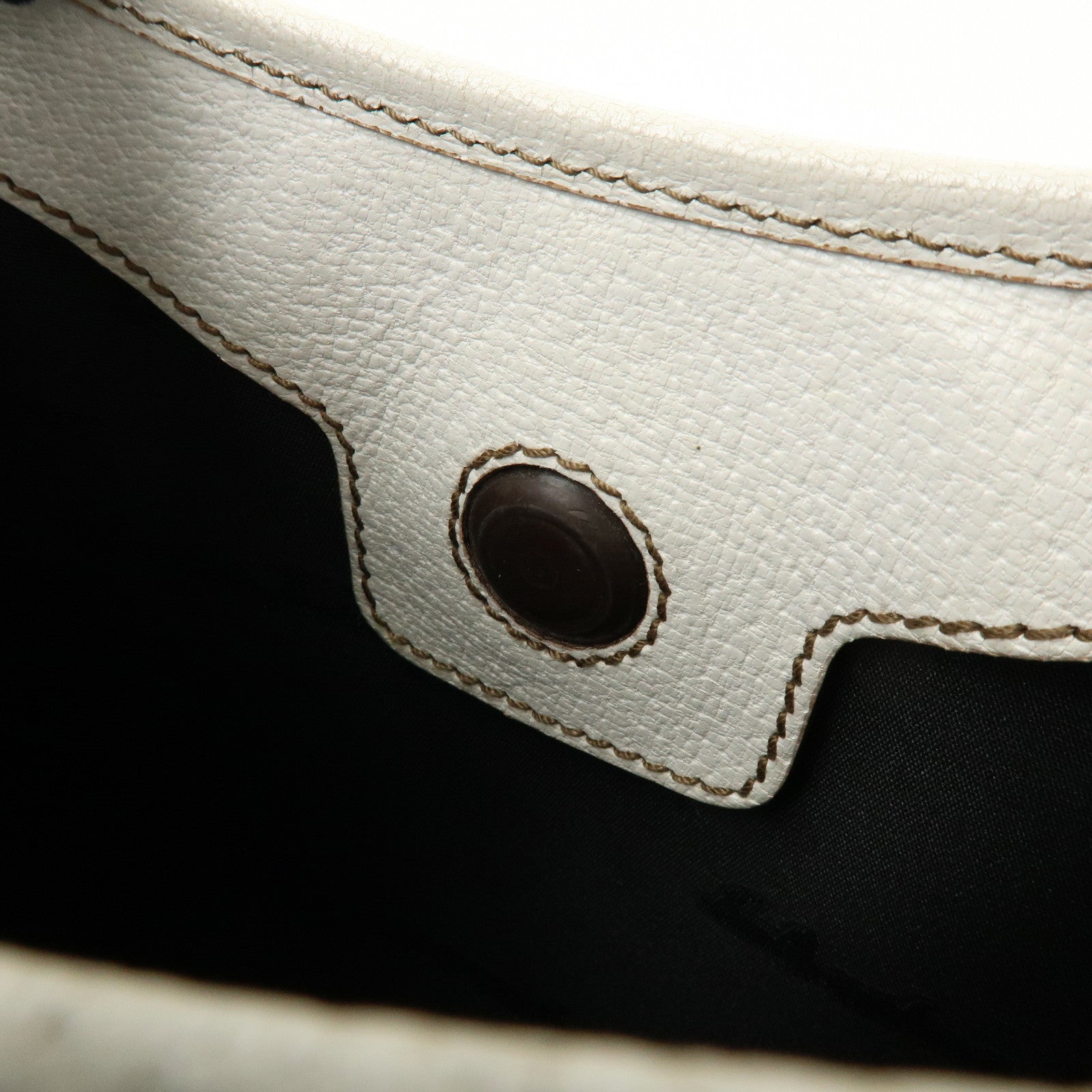 Ferragamo Leather Shoulder Bag Hand Bag White