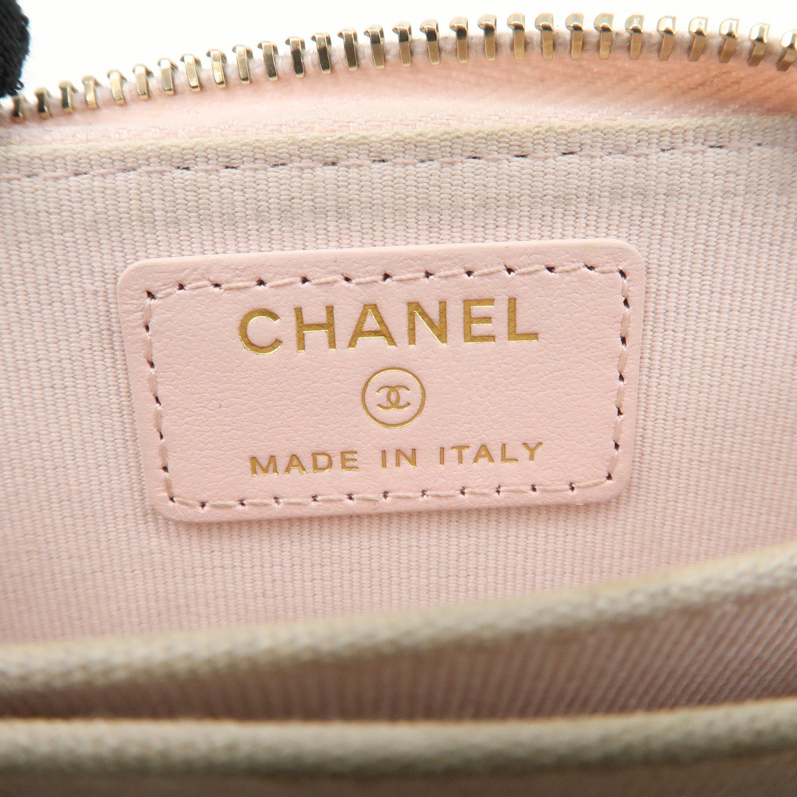 CHANEL Time Classic Matelasse Caviar Skin Zippy Coin Purse Pink AP0216 Used