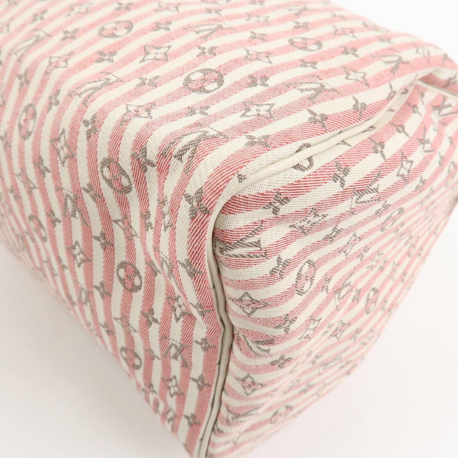 Louis Vuitton Monogram Mini Lin Speedy 30 Boston Bag Rouge M95501