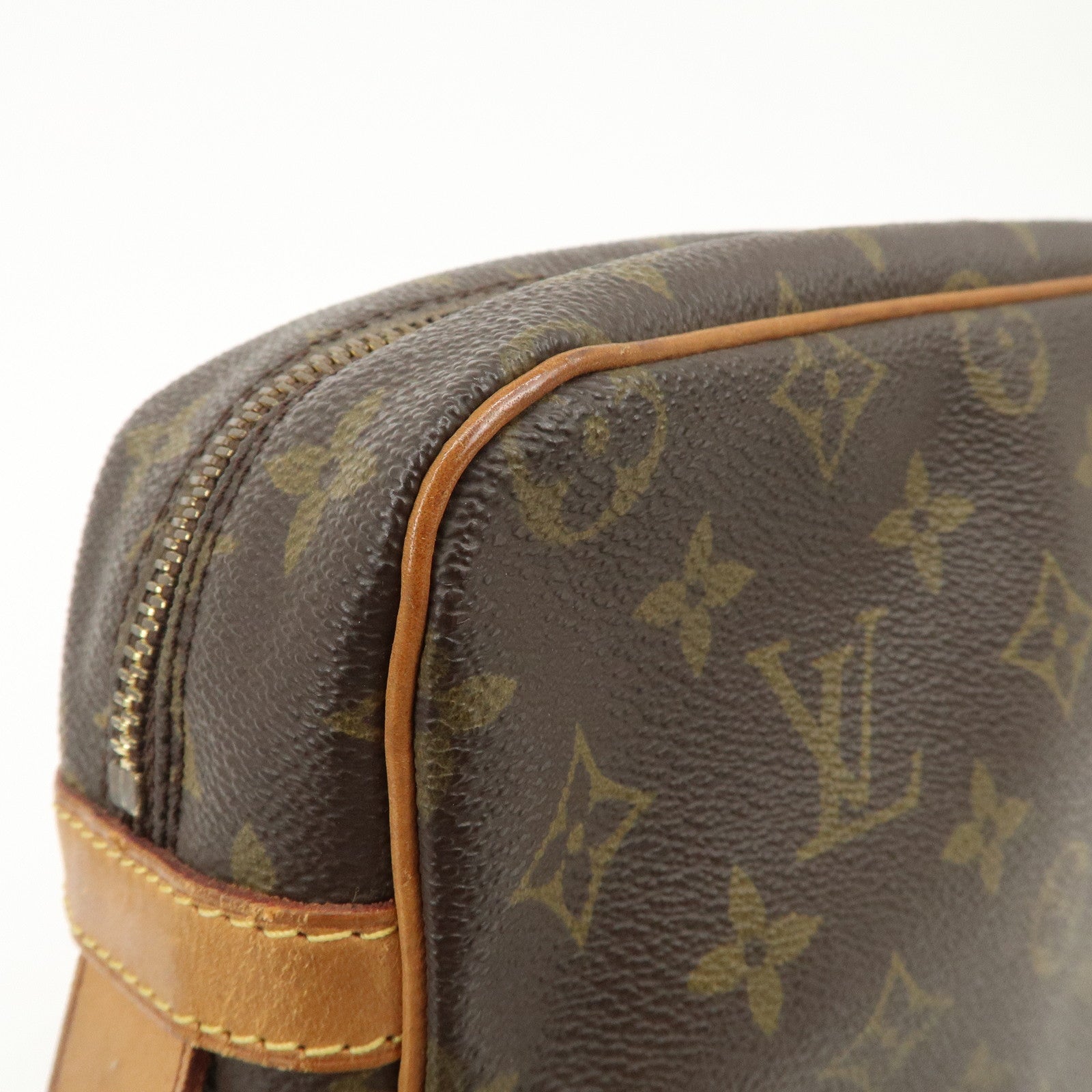 Louis Vuitton Monogram Compiegne 28 Pouch Clutch Bag Brown M51845
