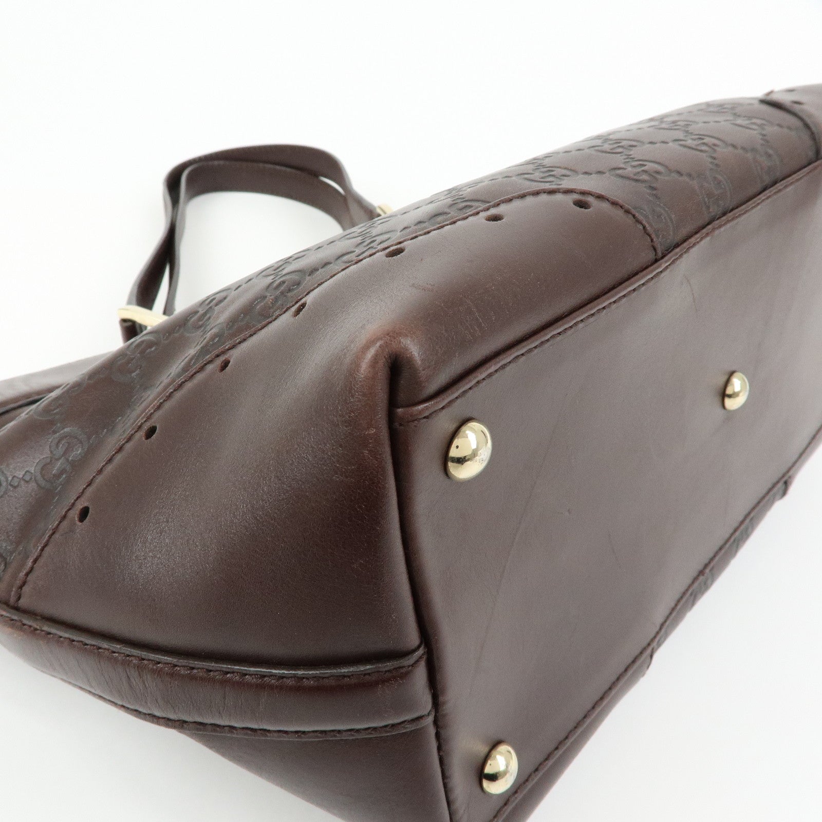 GUCCI  Guccissima Leather Tote Bag Shoulder Bag Dark Brown 145993