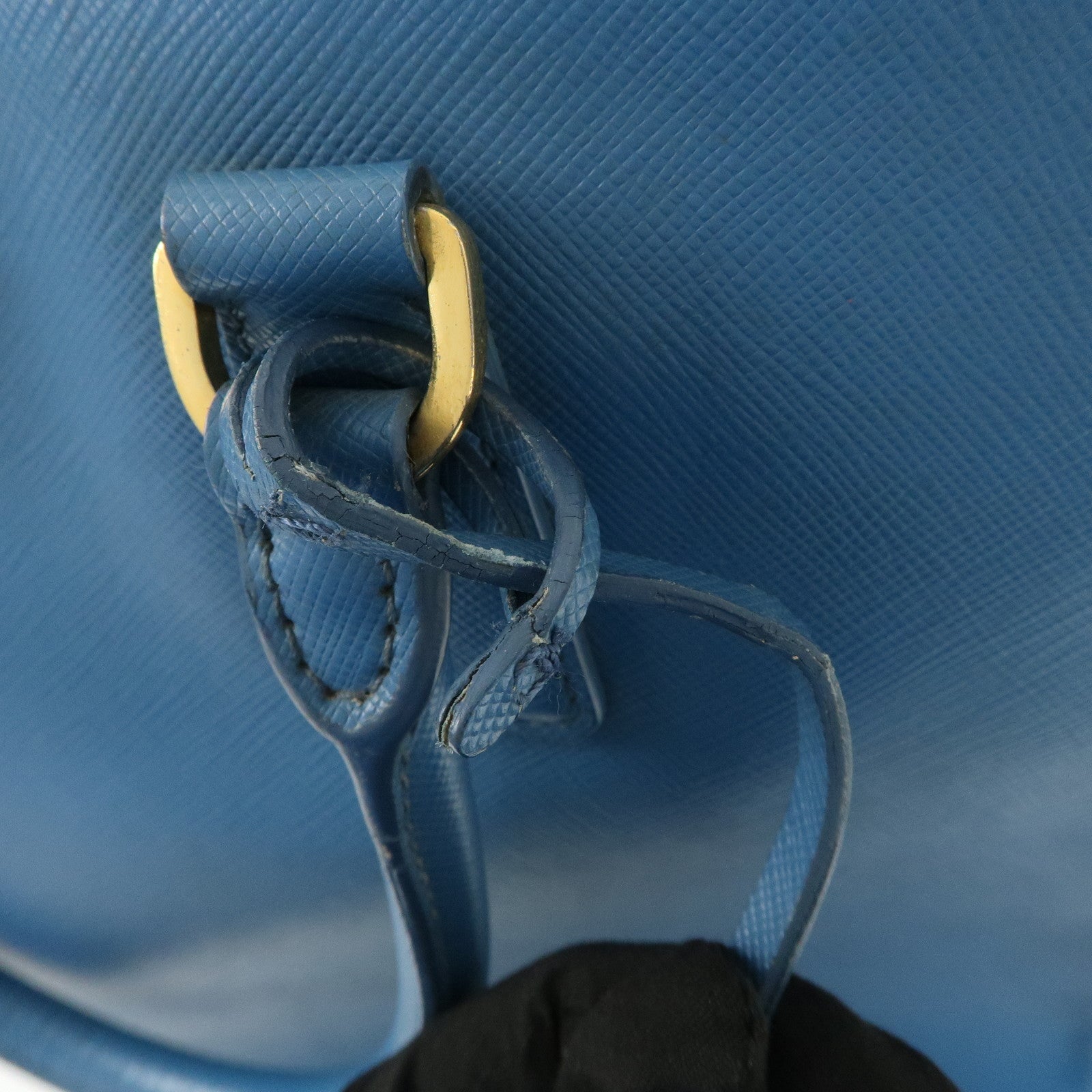 PRADA Galleria Saffiano Leather 2Way Bag Hand Bag Blue BN2274