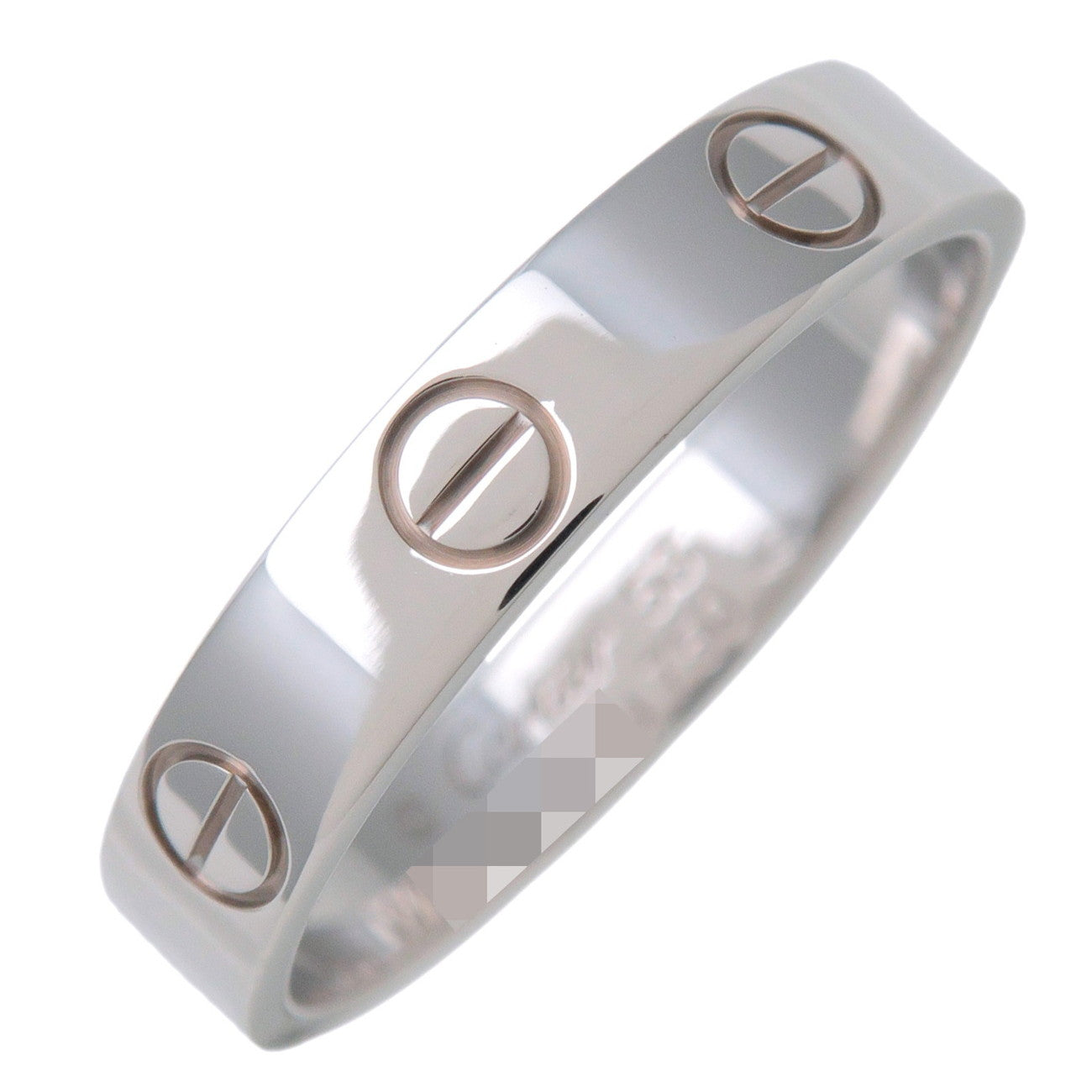 Cartier Mini Love Ring K18WG 750WG White Gold #53 US6.5 EU53