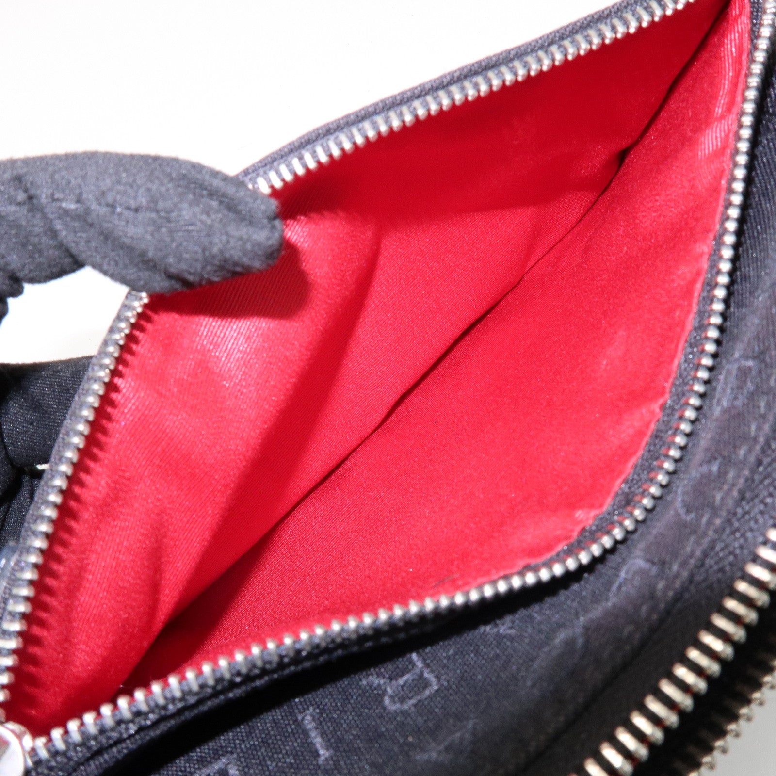 BVLGARI Logo Mania Canvas Leather Body Bag Waist Bag Black