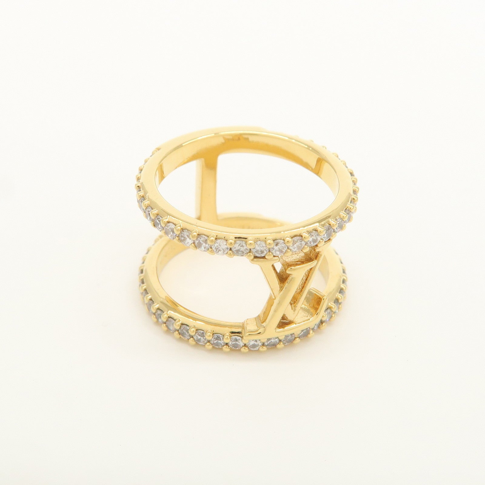 Louis Vuitton LV Iconic Strass Metal Ring S Gold M1463S