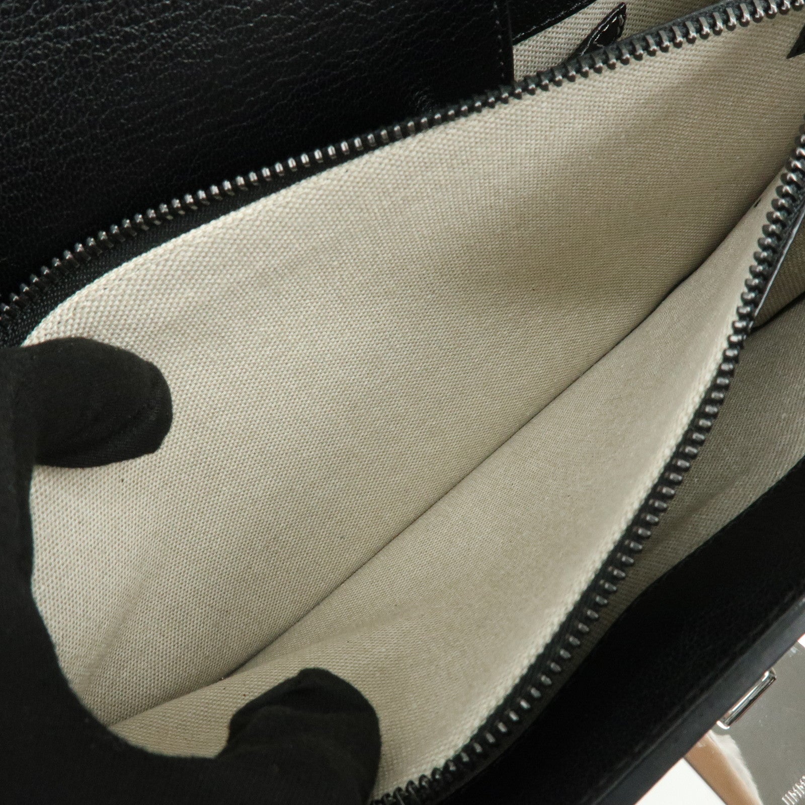 JIMMY CHOO Rebel Bag Leather Hand Bag Black