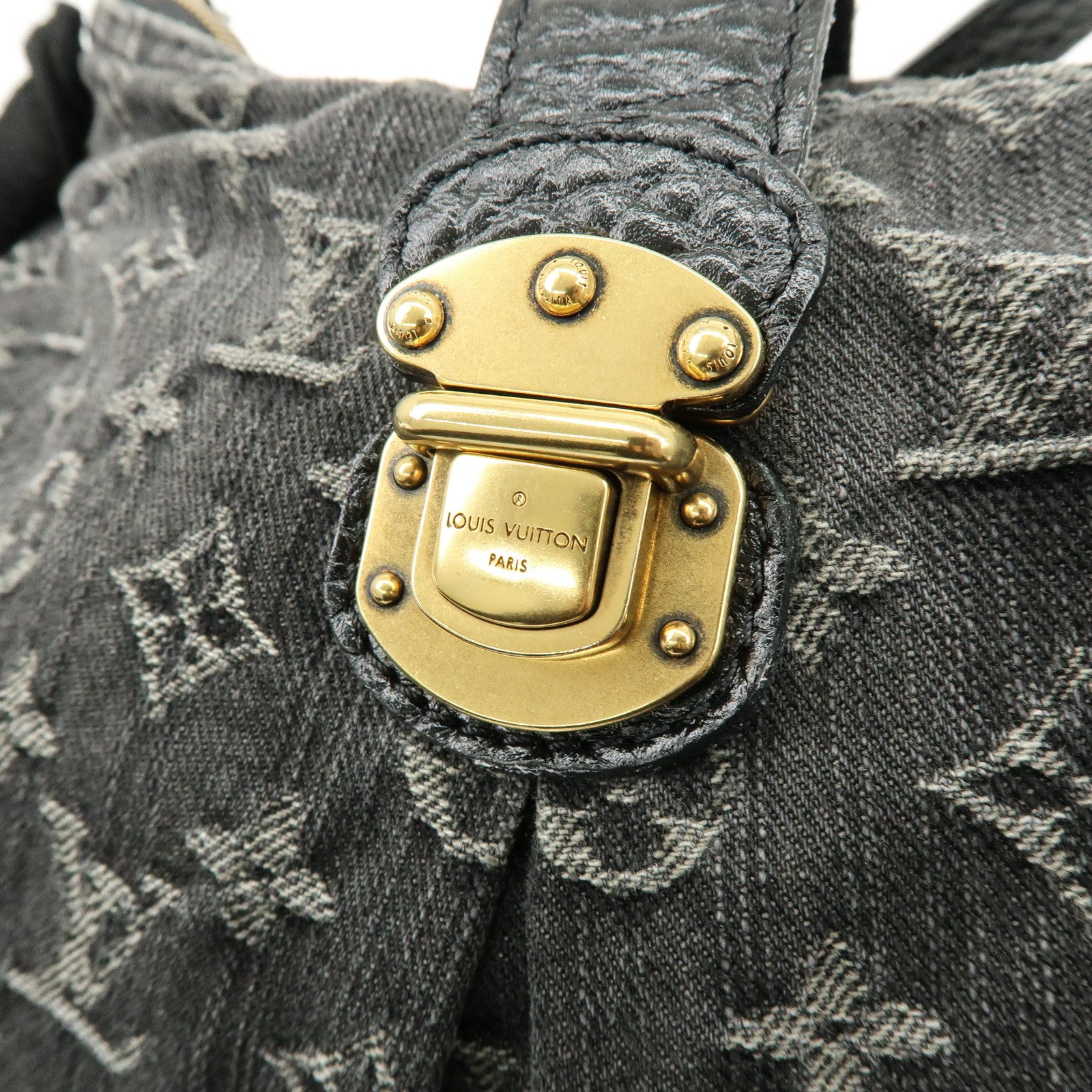 Louis Vuitton Monogram Denim Slightly Shoulder Bag Noir M95835