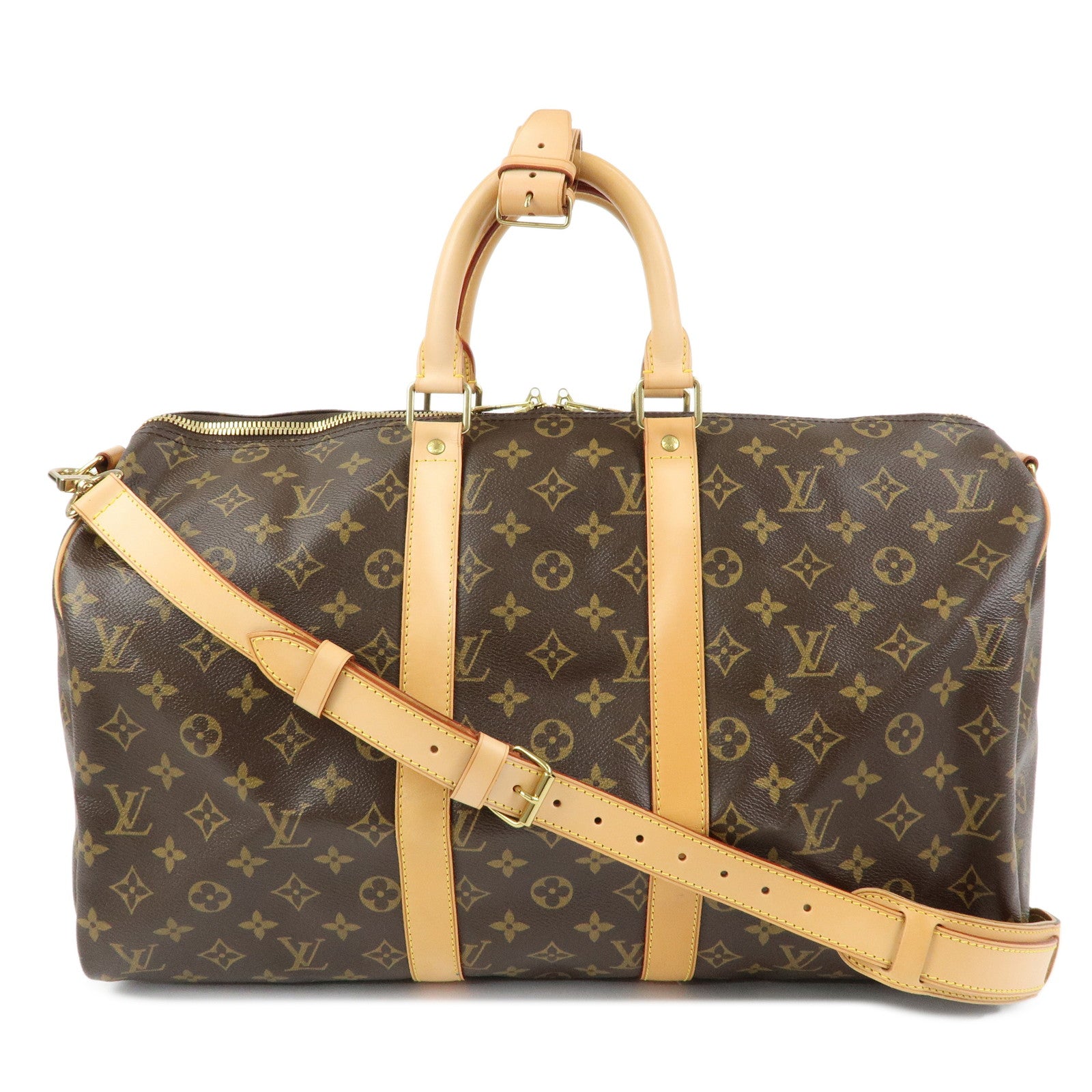 Louis Vuitton Monogram Keep All Bandouliere 45 Boston Bag M41418