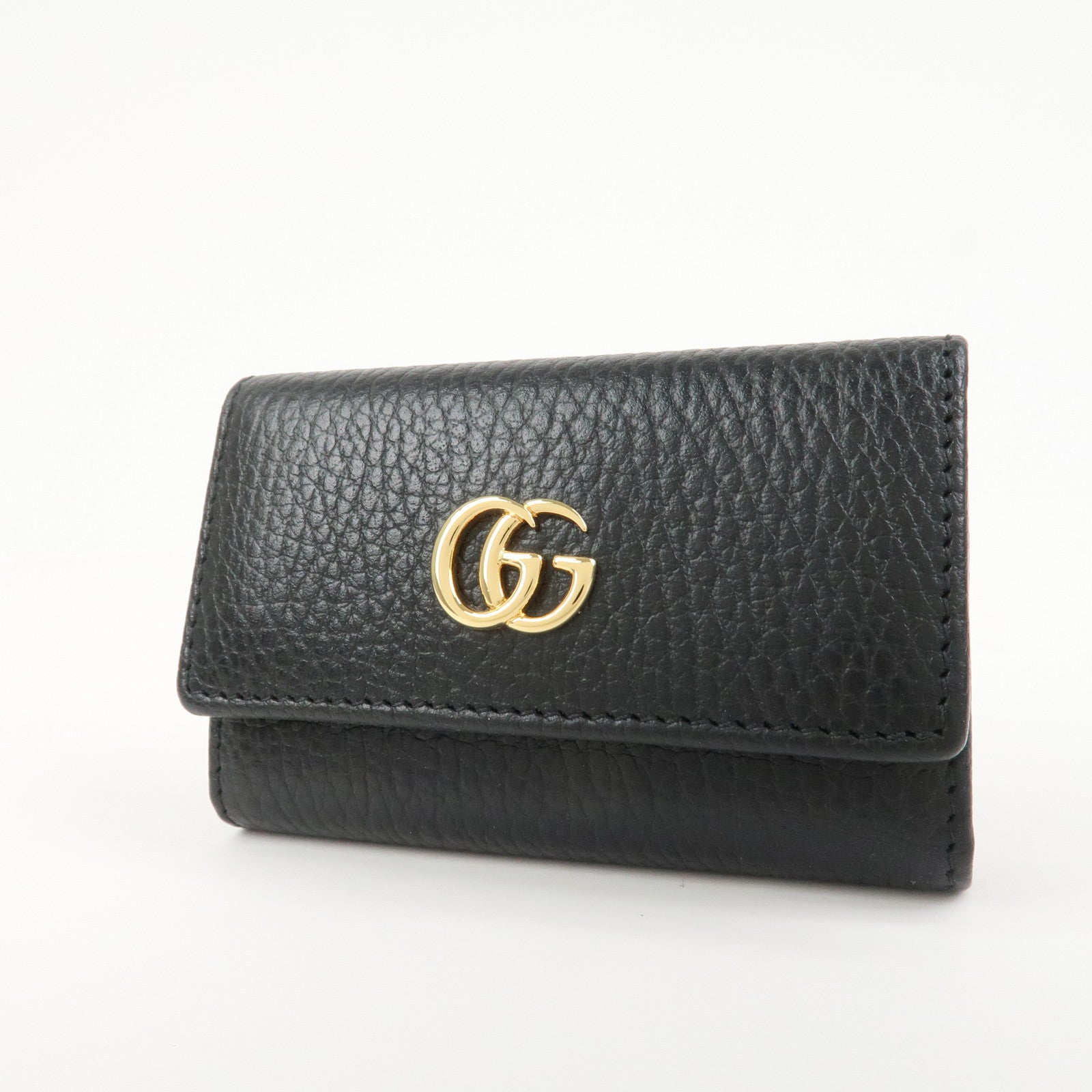 GUCCI GG Marmont Logo Leather 6 Key Case 456118