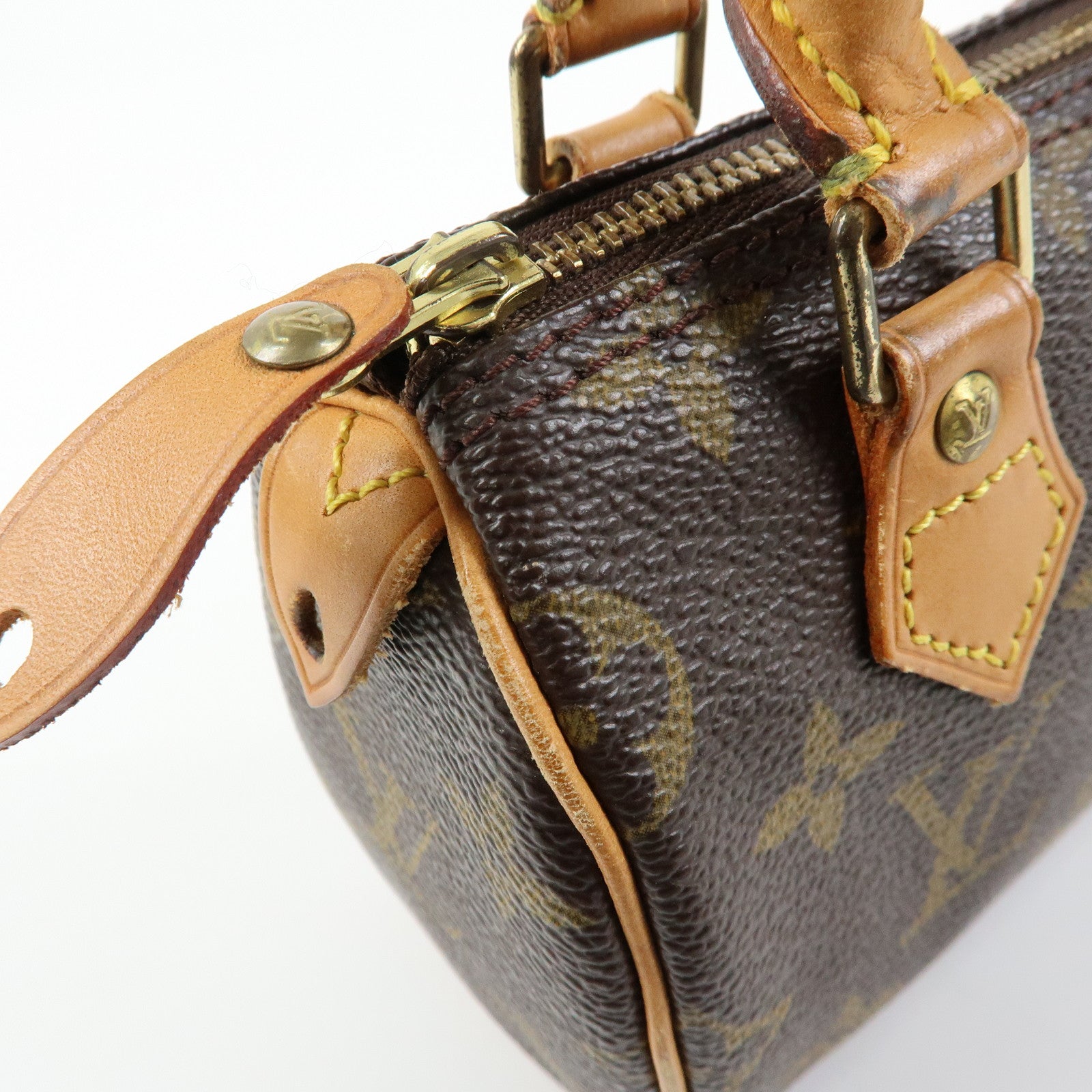 Louis Vuitton Monogram Mini Speedy Hand Shoulder Bag Brown M41534