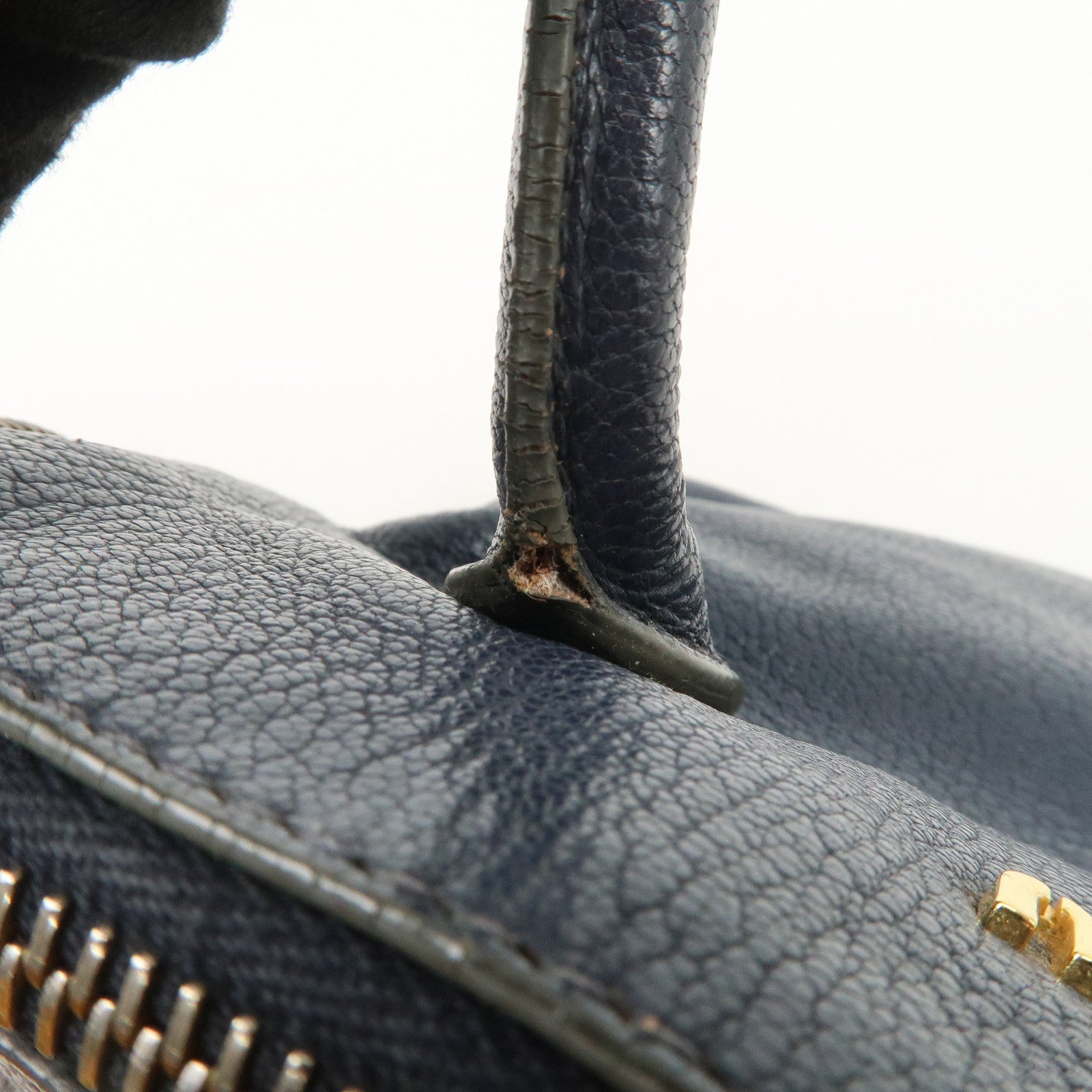 MIUMIU Matelasse Leather 2Way Bag Hand Bag Navy 5BA003