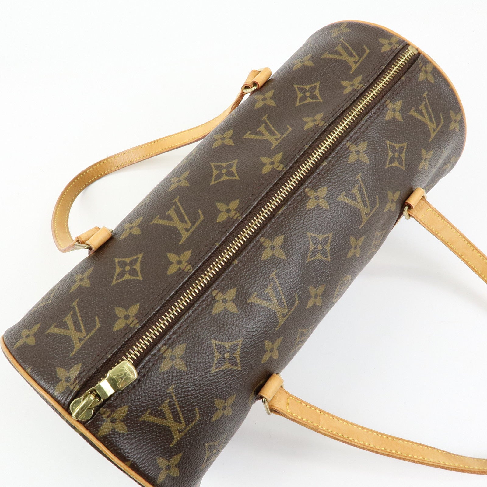 Louis Vuitton Monogram Papillon 30 Hand Bag Brown M51385