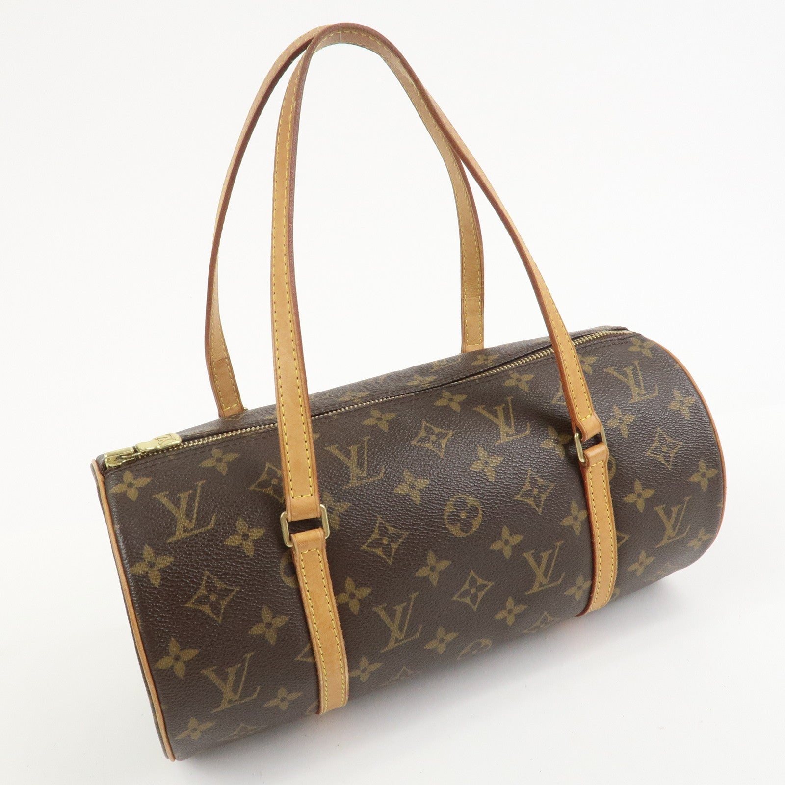 Louis Vuitton Monogram Papillon 30 Hand Bag Brown M51385