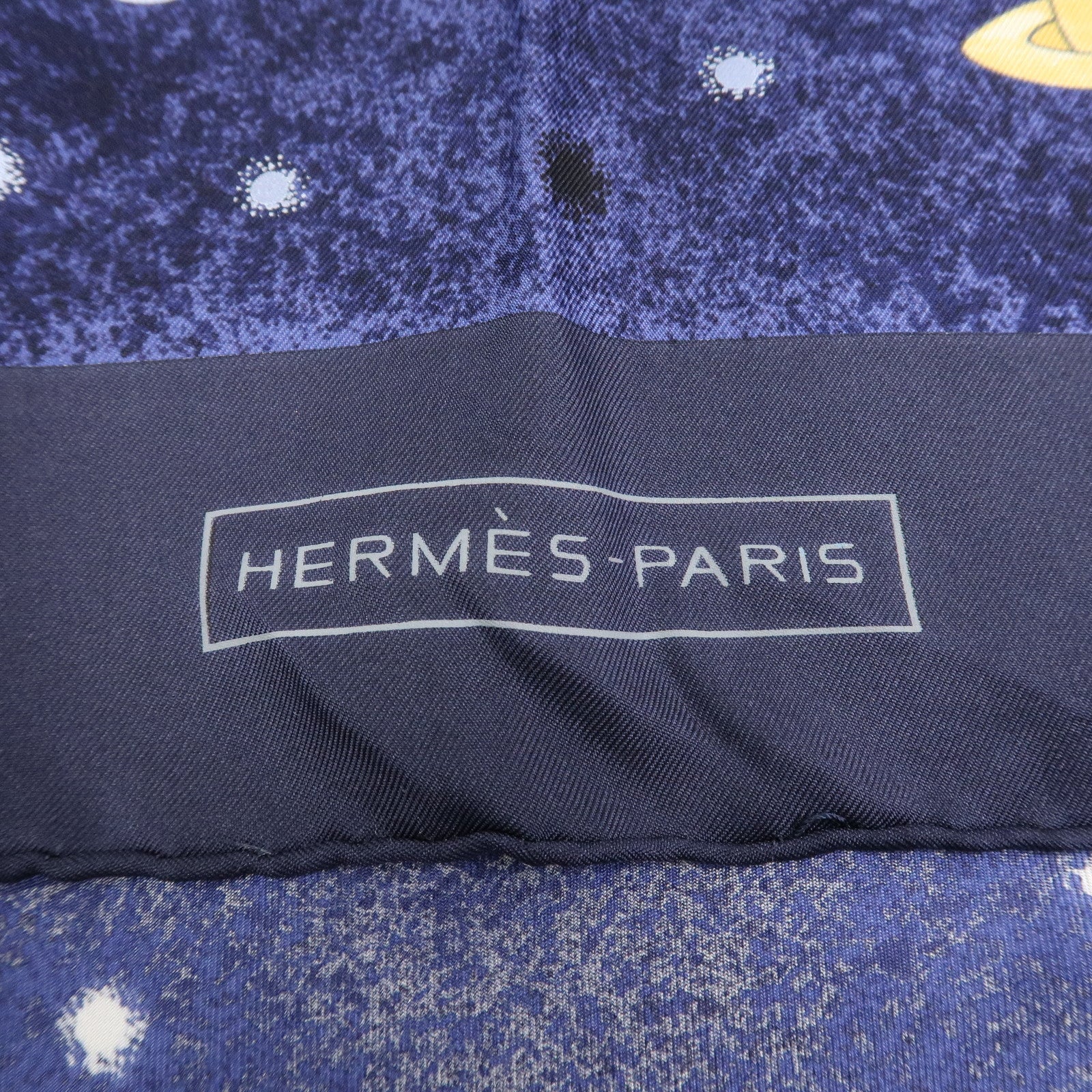 HERMES Carre 90 Silk 100% LA VOIE LACTEE Scarf Navy