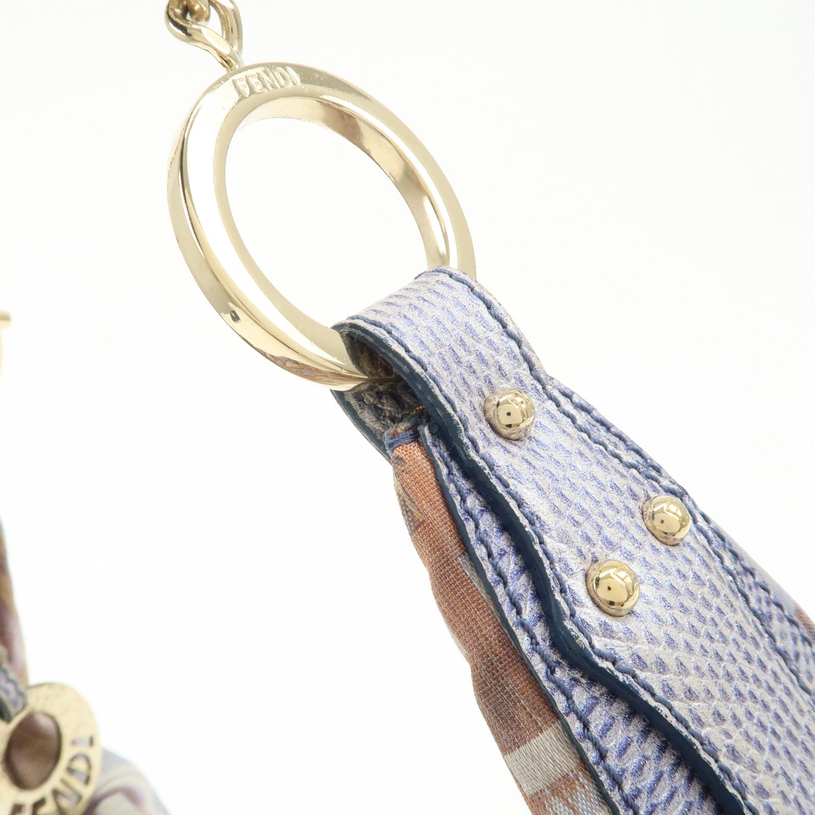 FENDI Zucca Canvas Chain Shoulder Bag Multicolor 8BR581