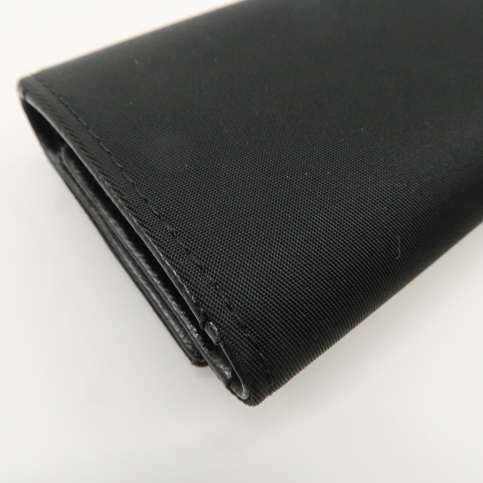 PRADA Nylon Saffiano Leather 6 Rings Key Case Black M222A
