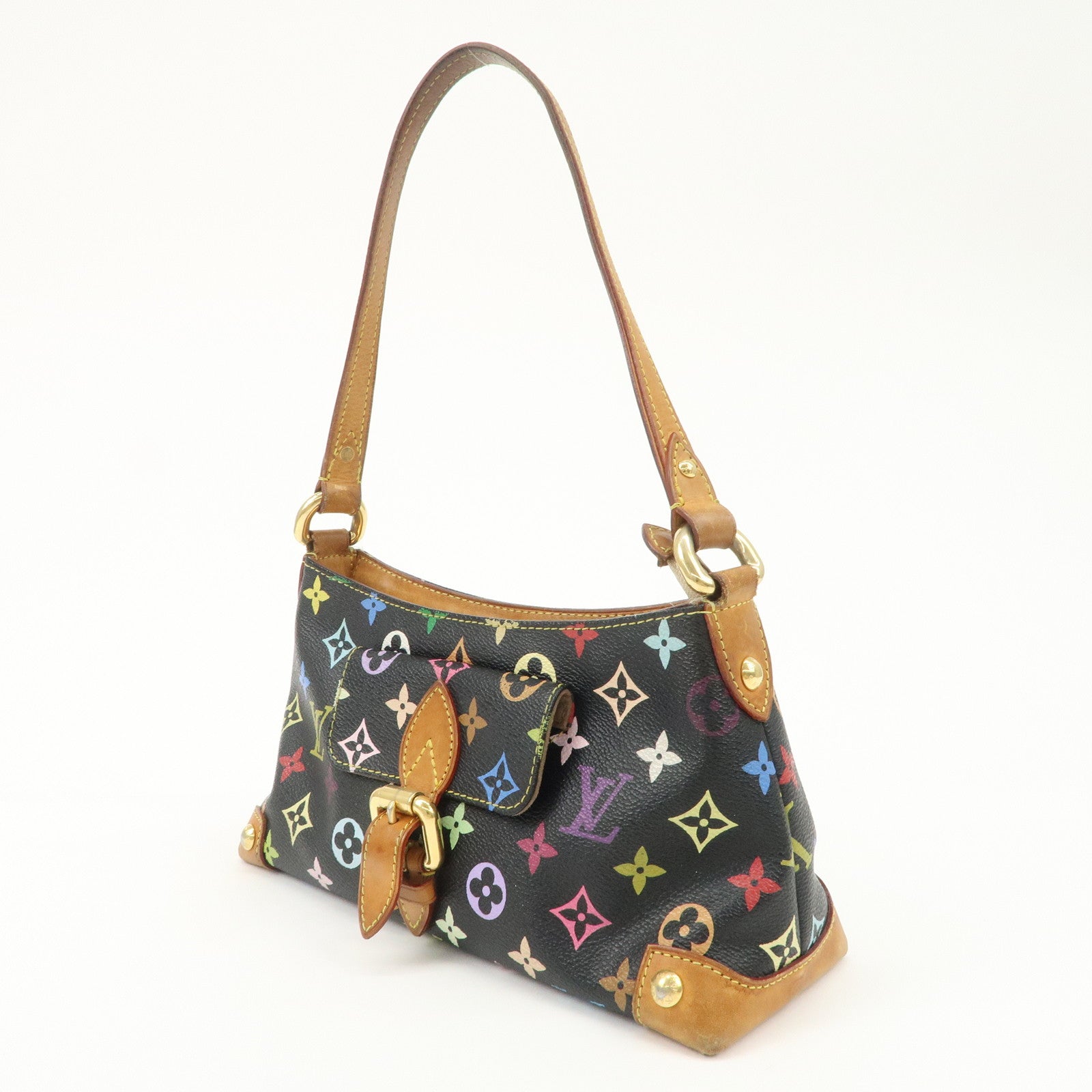 Louis Vuitton Monogram Multicolor Eliza Shoulder Bag Black M40099 Used