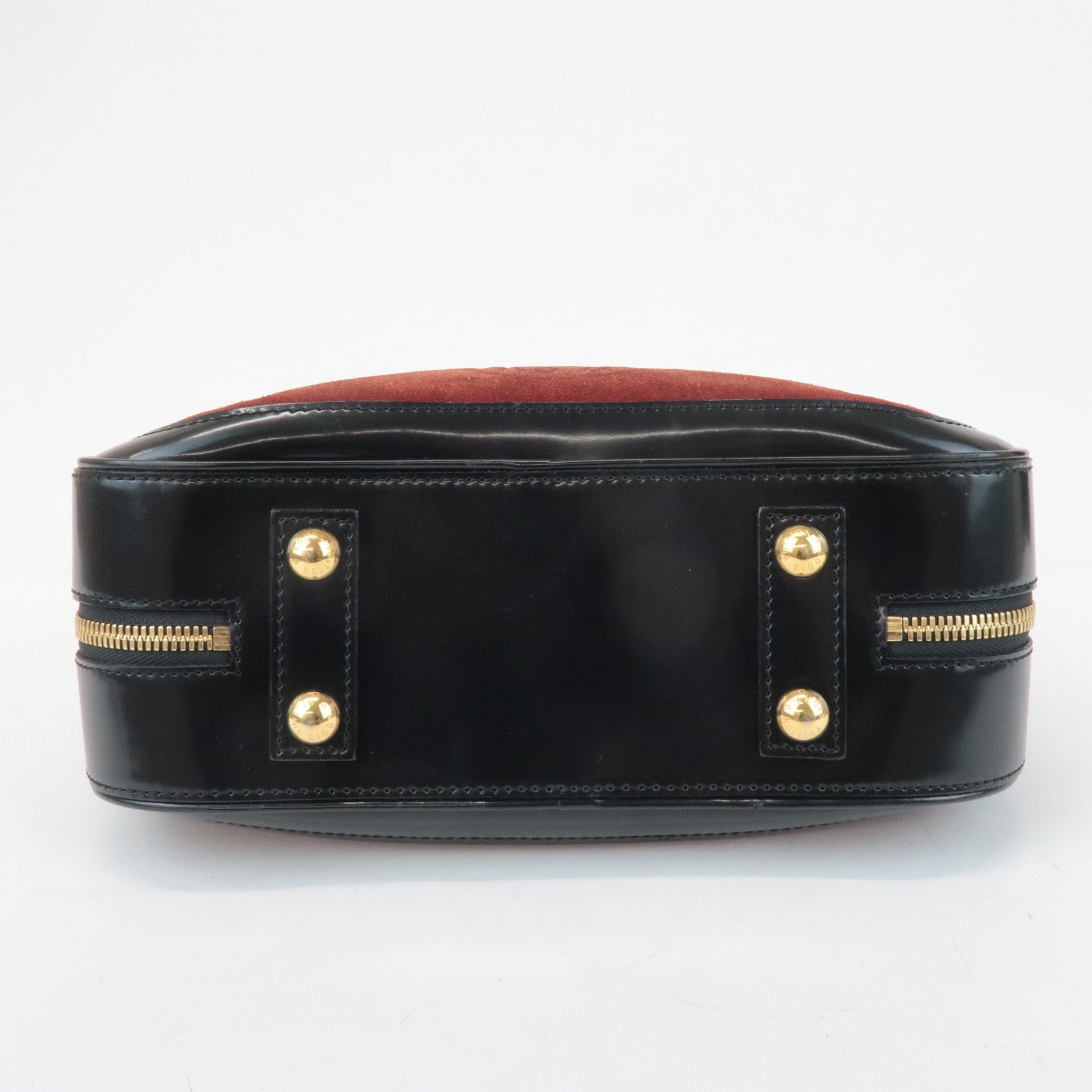 Louis Vuitton Cruise Line Suede Stamp Bag PM Bowling Bag Brown M95238 Used